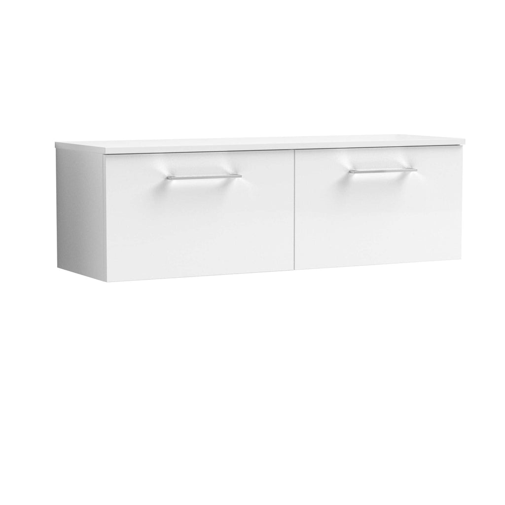 Sleek white bathroom vanity unit with modern chrome handles, ideal for contemporary bathroom designs, offering ample storage and a minimalist look. Perfect for bathroom furniture and storage solutions.