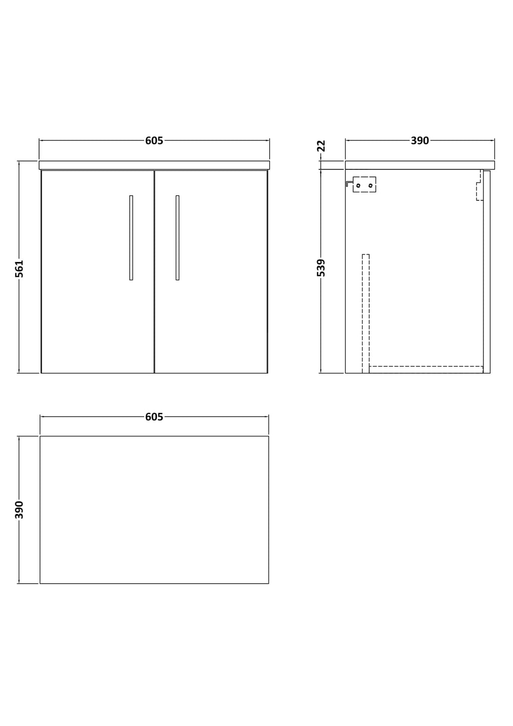Stylish bathroom vanity cabinet with double doors, modern design, and ample storage space, ideal for contemporary bathrooms. Perfect for bathroom renovations or upgrades.