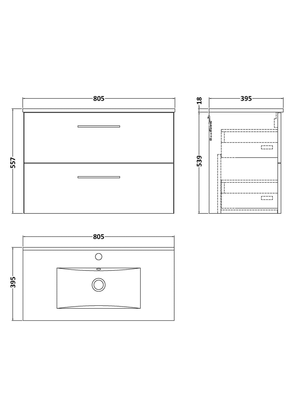 High-quality modern bathroom vanity unit with handle drawers, perfect for contemporary Bubly bathrooms. Designed for style and practicality in UK homes.
