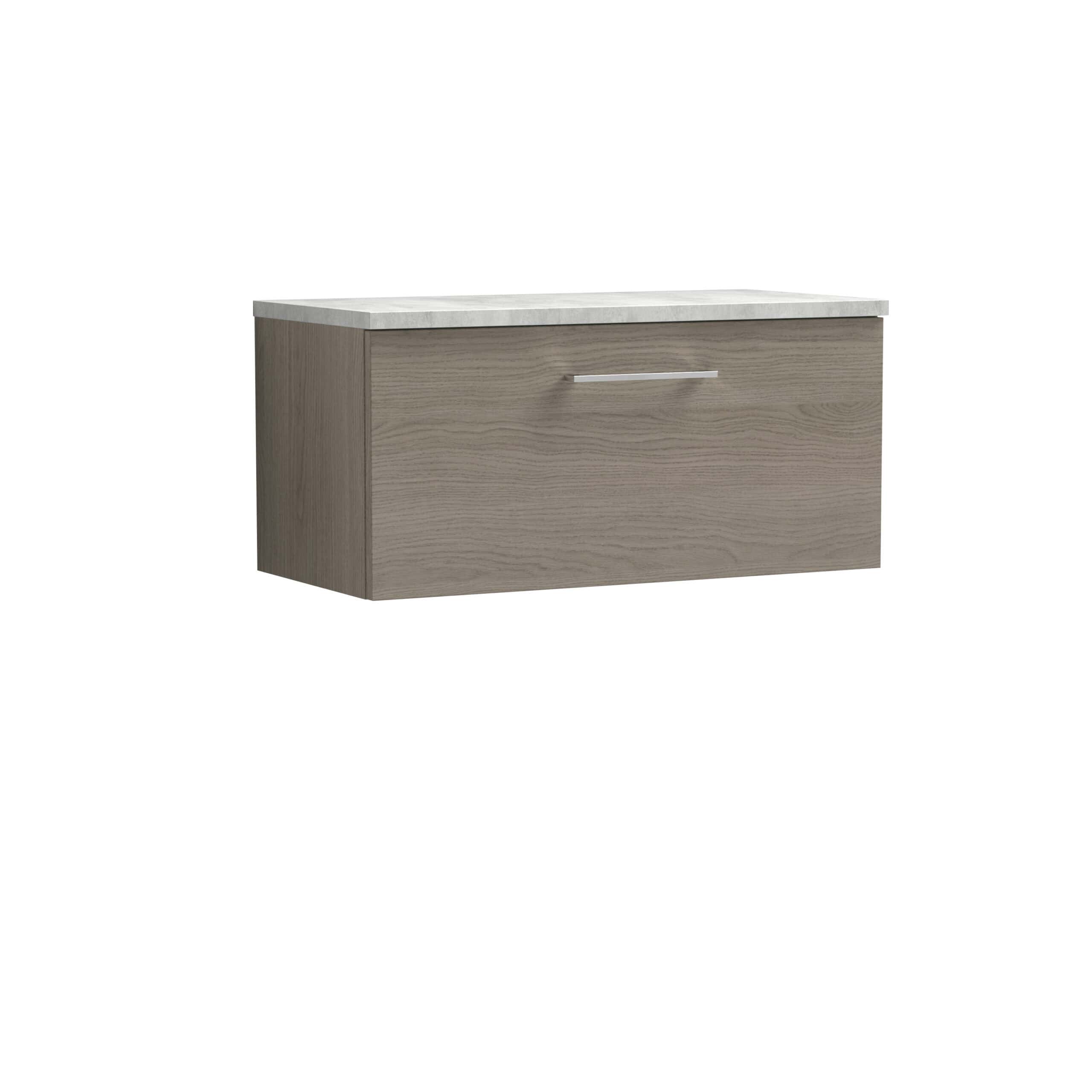 Sleek modern bathroom vanity cabinet with wood finish and minimalist handle, perfect for contemporary bathroom decor. Durable construction with stylish design for optimal bathroom organisation.