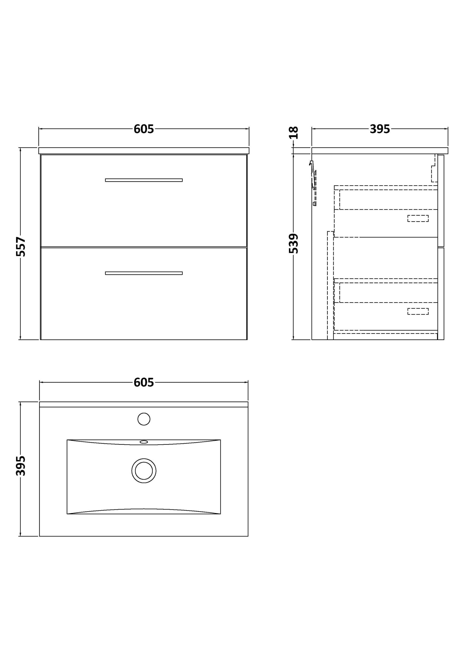 Sleek modern bathroom vanity with dual drawers, designed for optimal bathroom storage and style, perfect for contemporary Bubly Bathrooms installations.