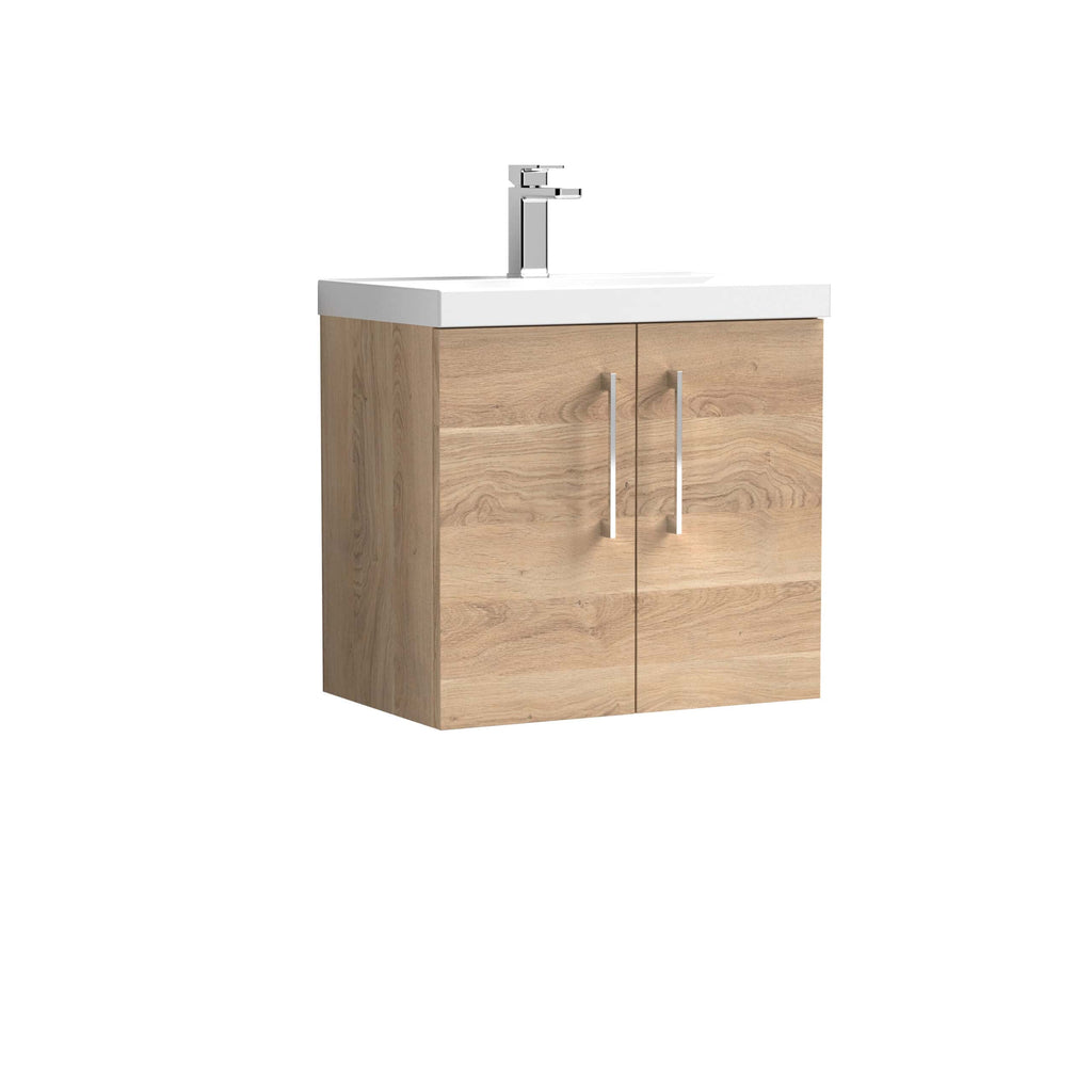 Modern wooden bathroom vanity with a white ceramic sink and chrome tap, ideal for stylish bathroom upgrades.