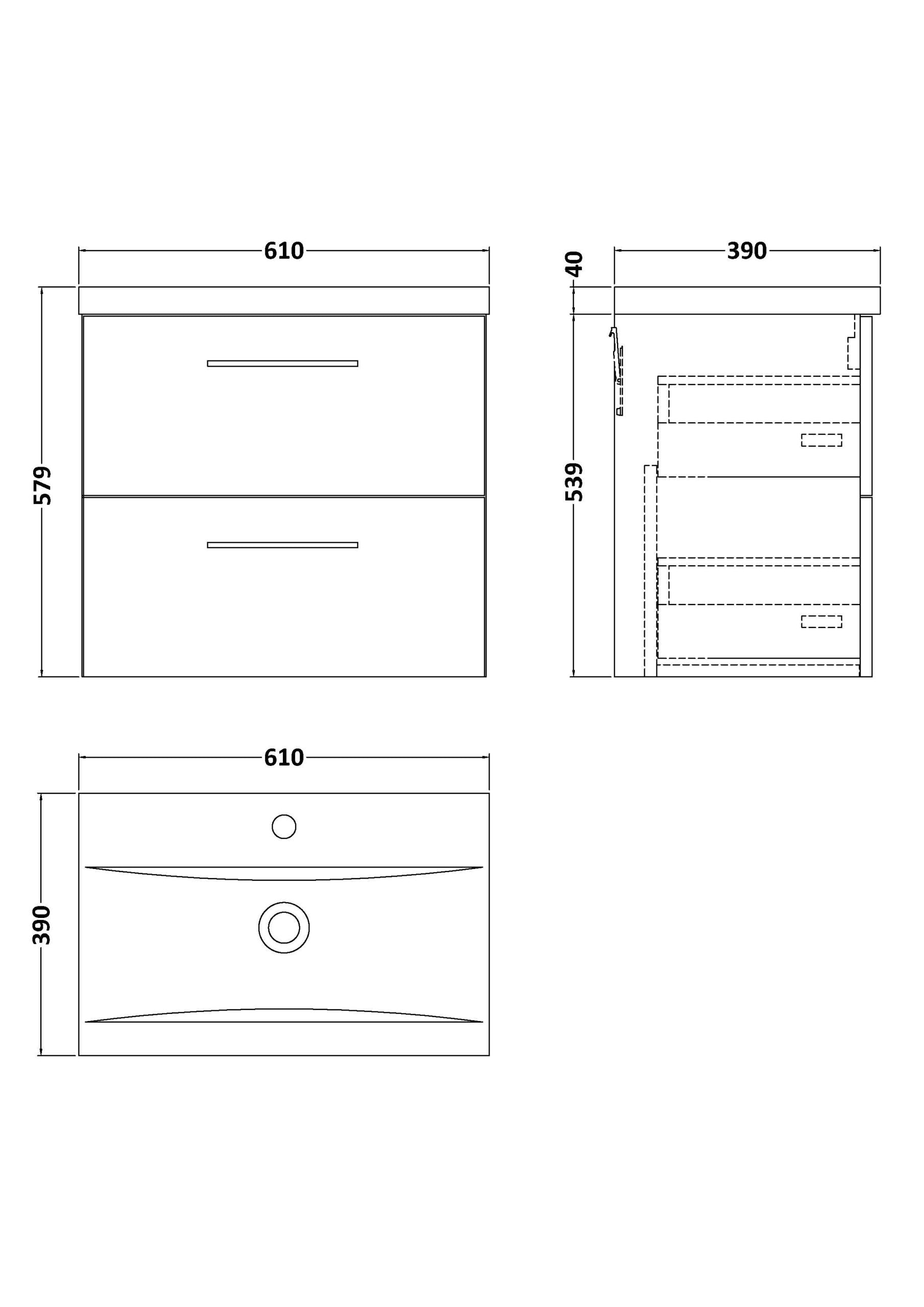 Modern bathroom vanity unit with double drawers, sleek design, and ample storage space by Bubly Bathrooms. Perfect for contemporary bathroom interiors.