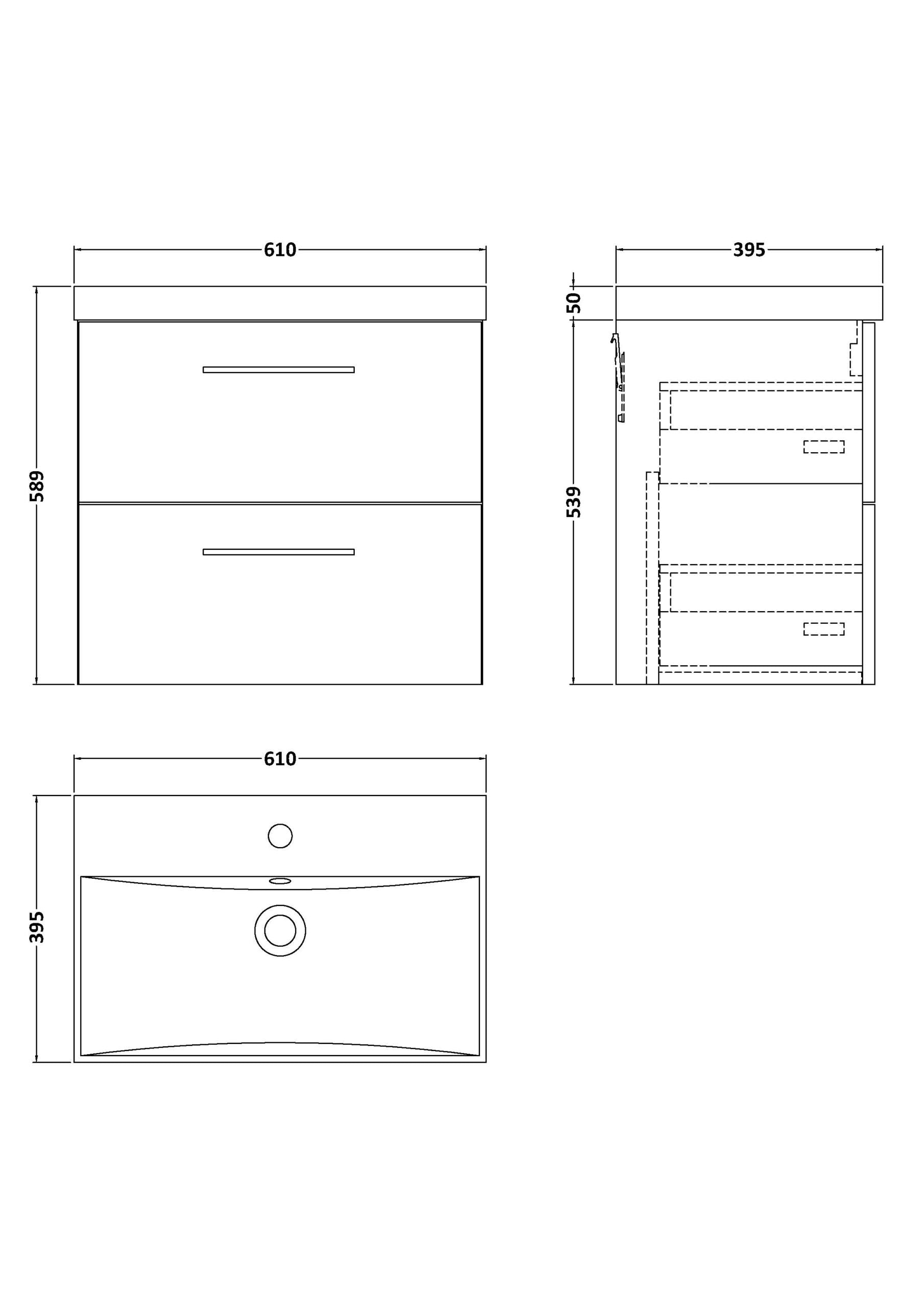 Sleek white bathroom vanity unit with two spacious drawers, modern handle design, ideal for contemporary Bubly bathrooms, perfect for storage and organisation.