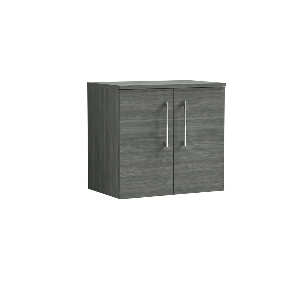 Sleek grey bathroom cabinet with modern silver handles, ideal for bathroom storage and organisation, perfect for contemporary bathroom designs.