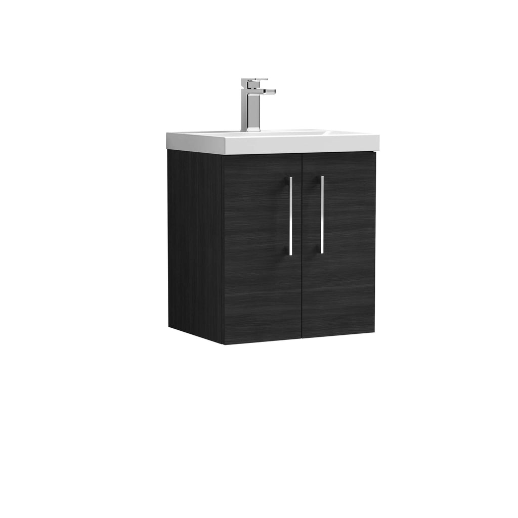 Stainless steel bathroom vanity with integrated sink and modern chrome faucet from Bubly Bathrooms UK.