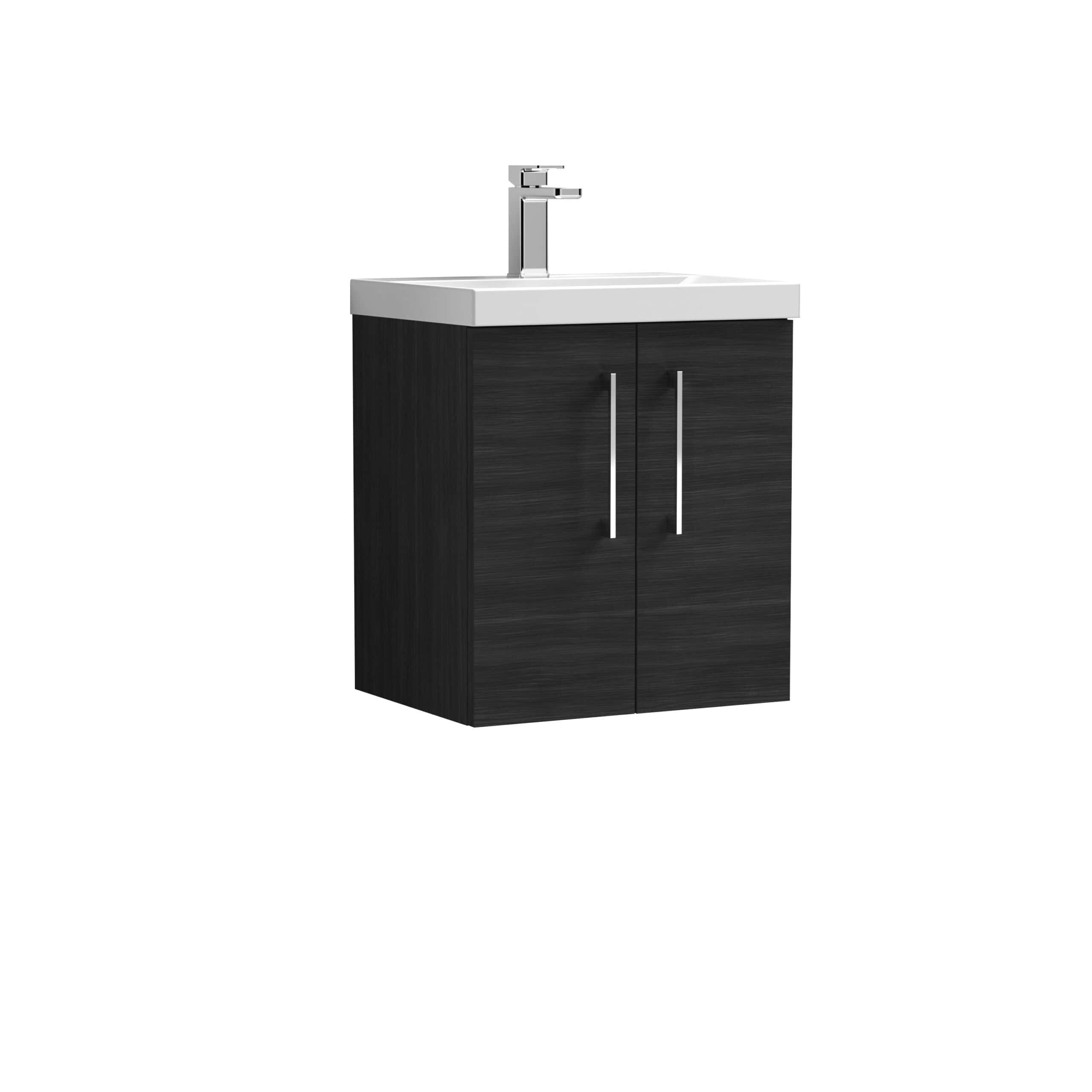 Stainless steel bathroom vanity with integrated sink and modern chrome faucet from Bubly Bathrooms UK.
