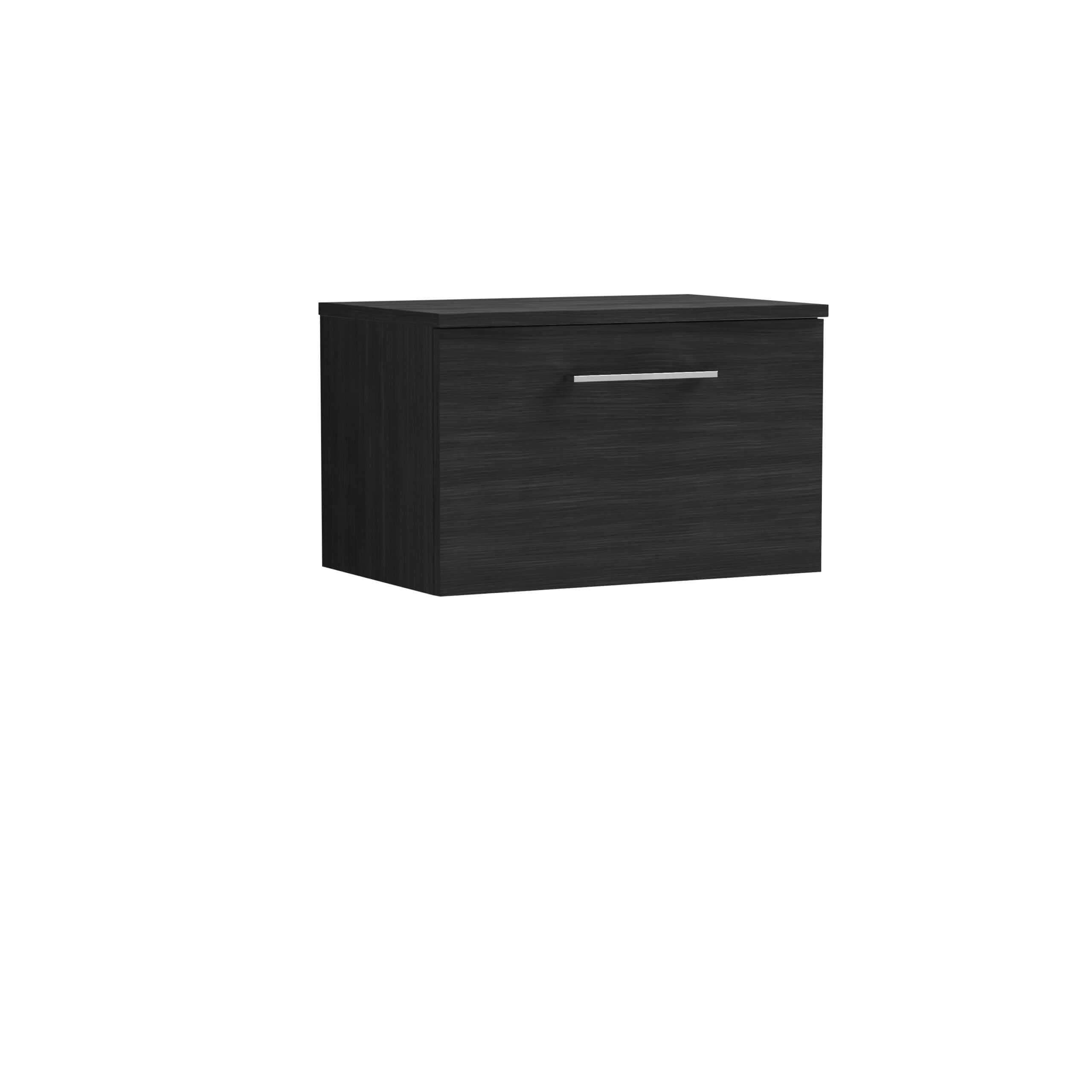 Sleek black bathroom wall cabinet with handle storage organiser, modern design, perfect for bathroom storage and organisation.