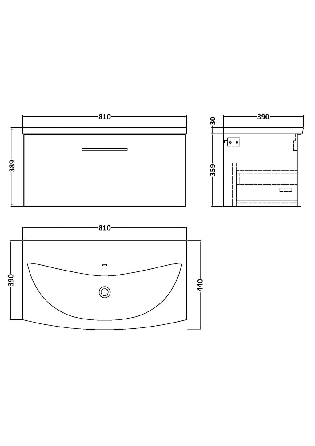 Contemporary bathroom vanity with integrated sink, sleek drawer storage and modern design, perfect for small and large bathrooms, made of durable materials.