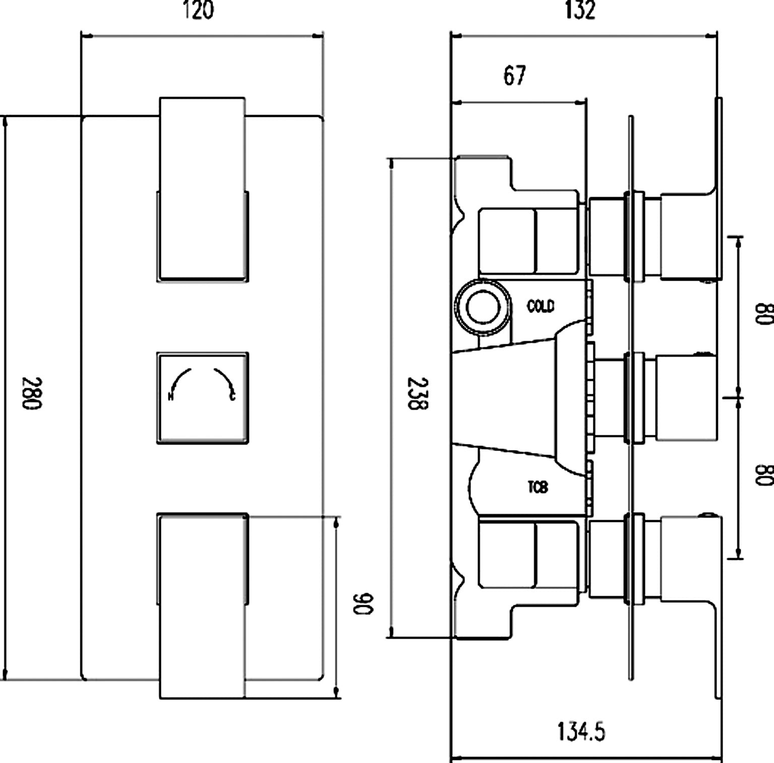 Precision bathroom fixture technical drawing showcasing plumbing and installation details for modern bathroom designs.