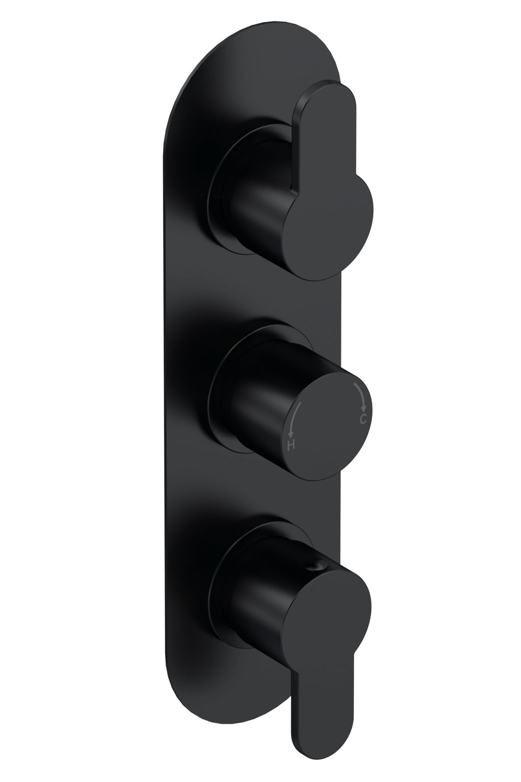 Shower thermostatic valve with black finish, modern bathroom design, essential bath and shower fixture, easy temperature control, stylish bathroom accessories.