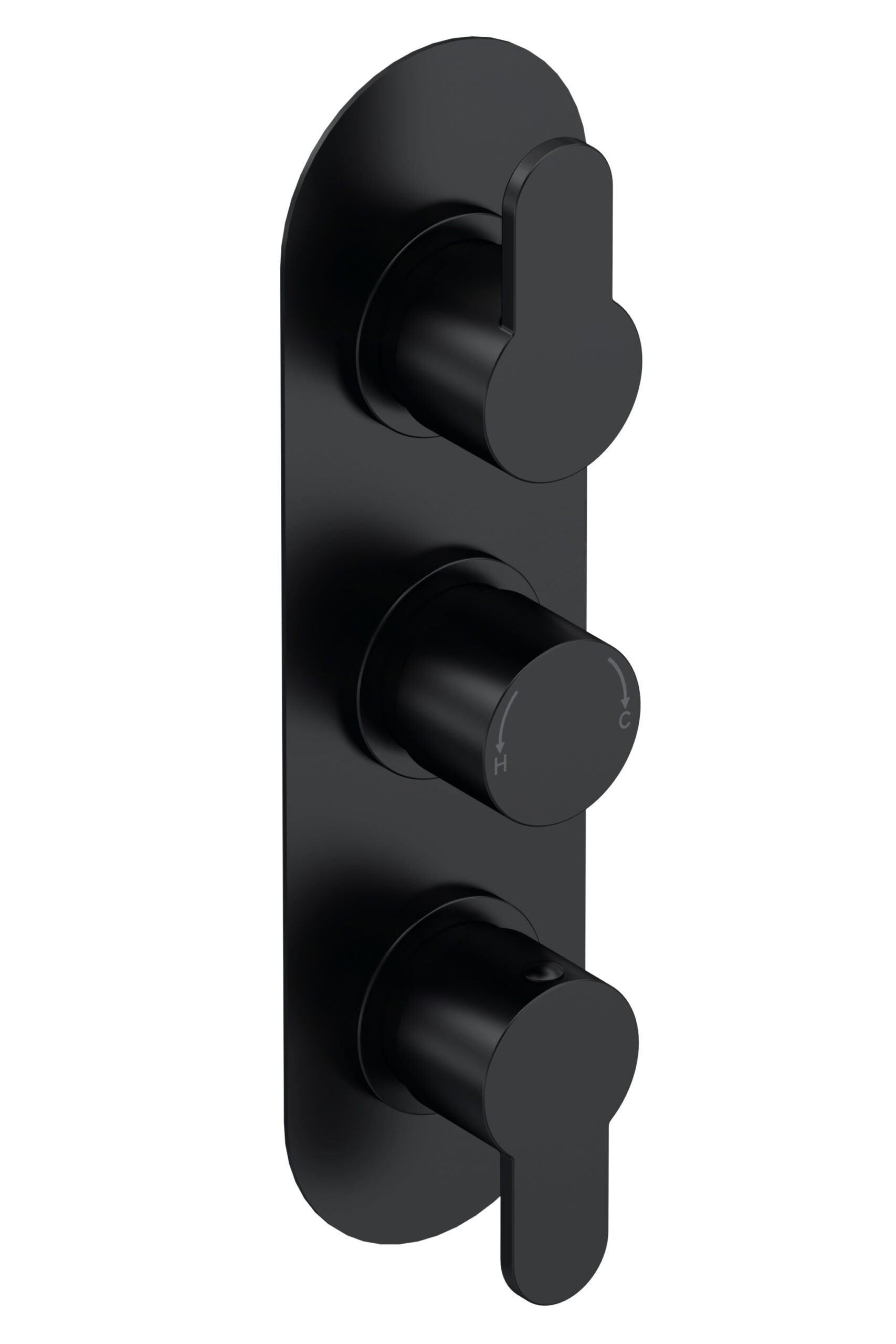 Shower thermostatic valve with black finish, modern bathroom design, essential bath and shower fixture, easy temperature control, stylish bathroom accessories.