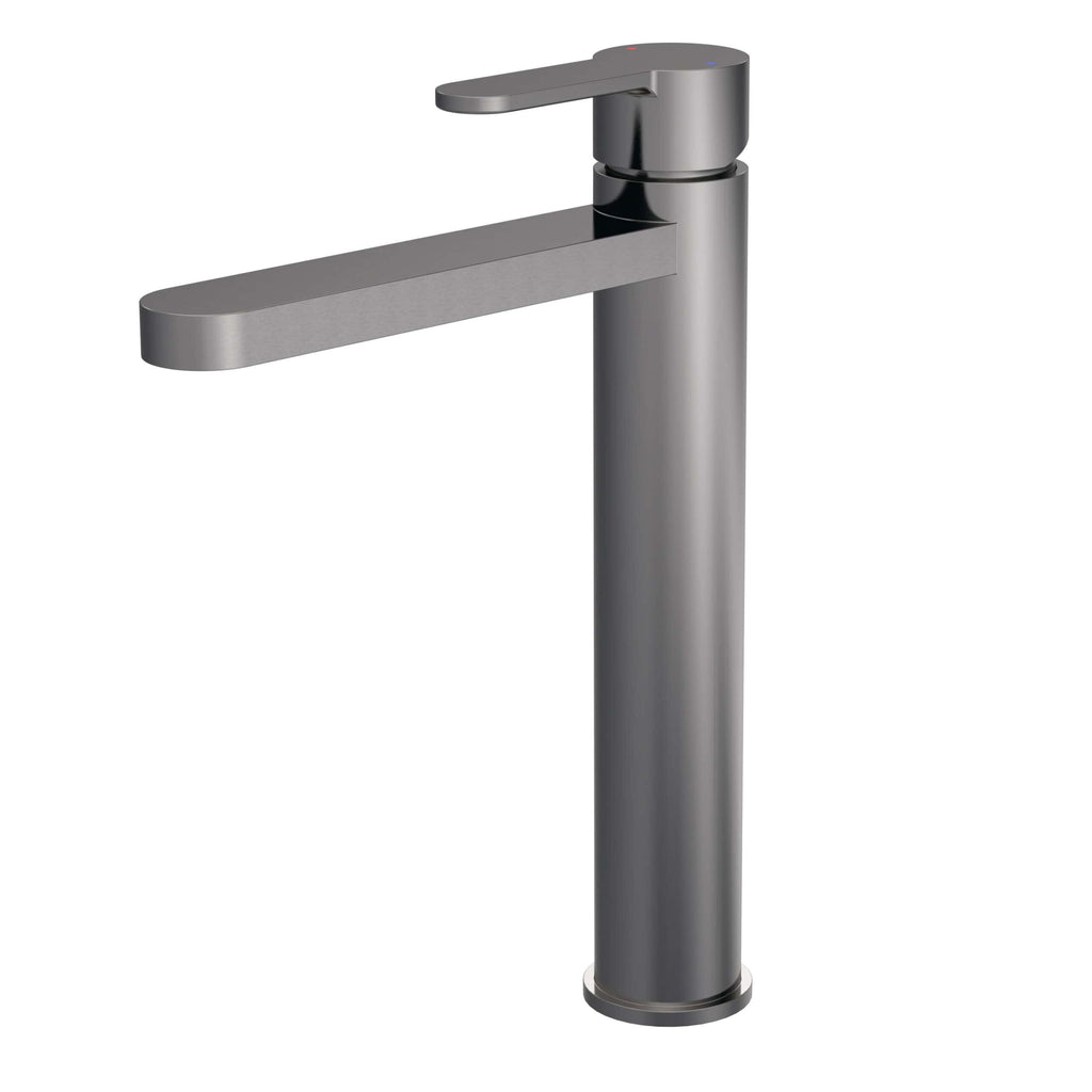 Sleek modern stainless steel bathroom sink tap with a minimalist design, perfect for contemporary Bubly bathrooms, ensuring durability and style in bathroom fixtures.
