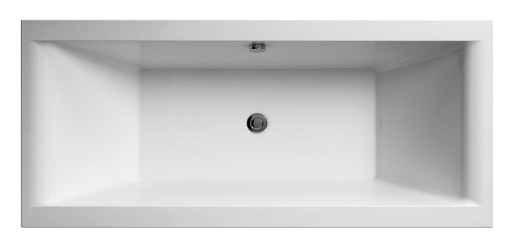 Polished white undermount bathroom sink with clean lines and modern design, ideal for contemporary bathroom fixtures and plumbing.