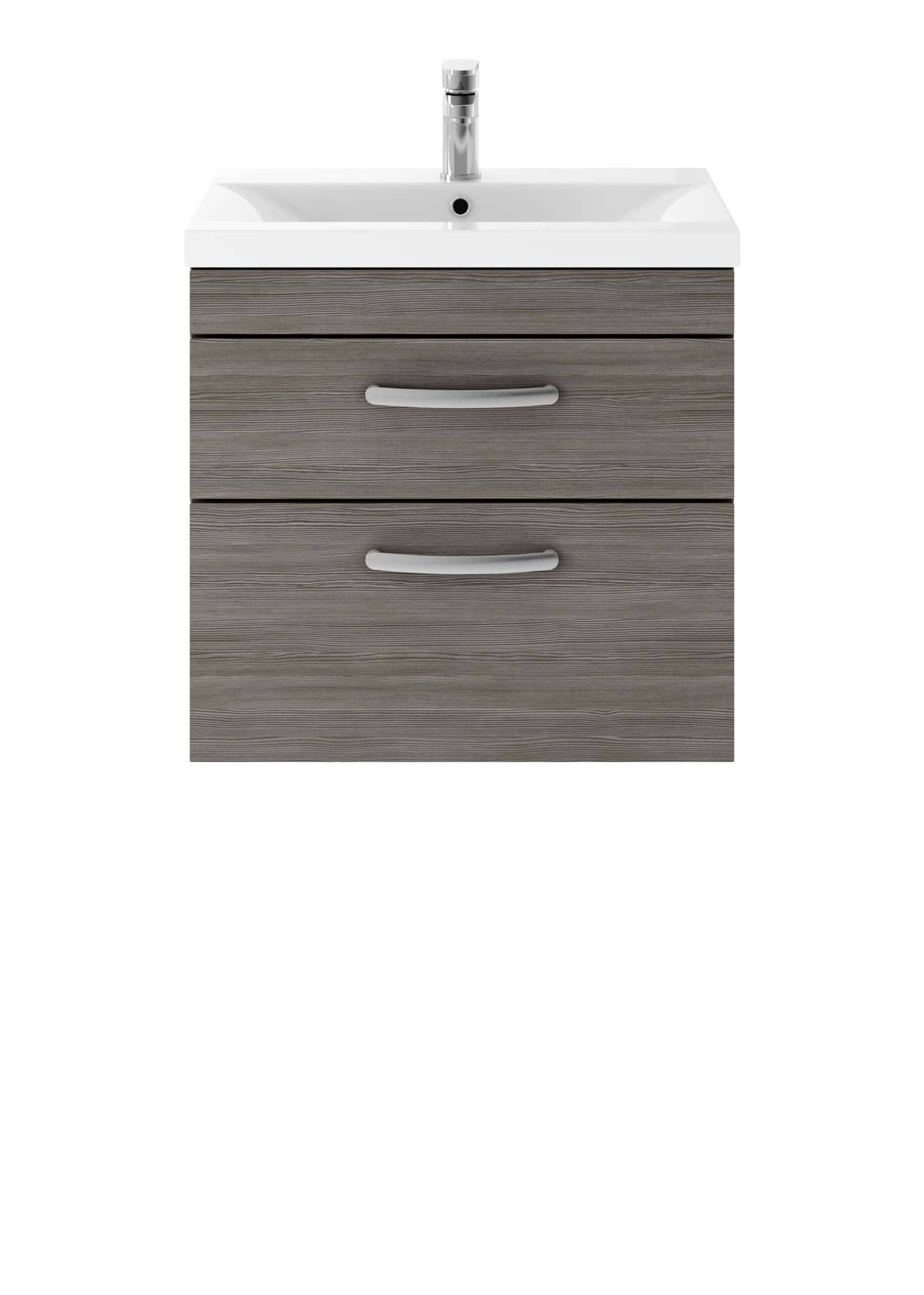 Modern bathroom vanity with integrated sink and wooden cabinetry for stylish bathroom storage and organisation.