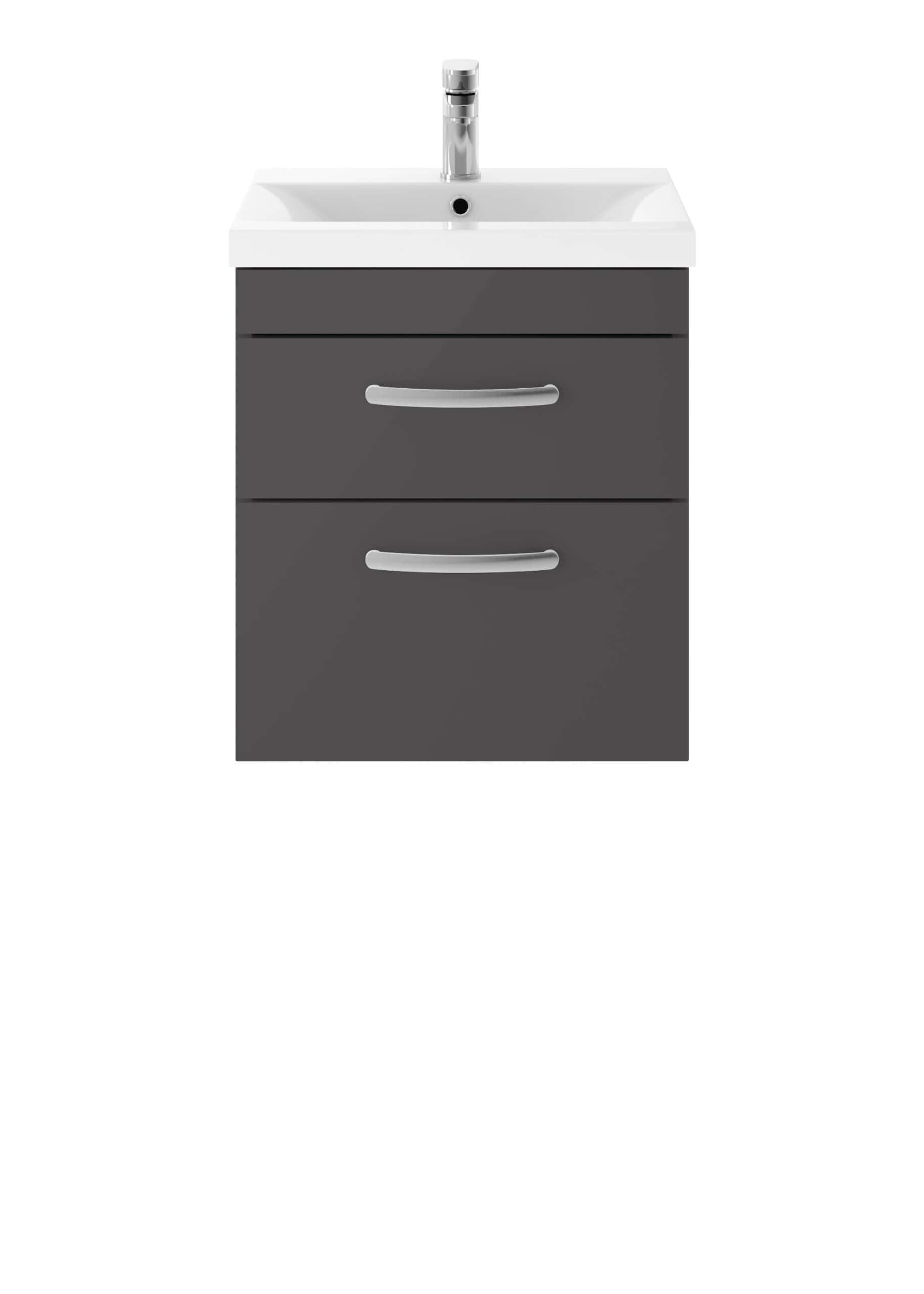 Modern bathroom vanity with ceramic sink and grey cabinet storage unit. Perfect for contemporary bathroom design, offering practical space and sleek style.