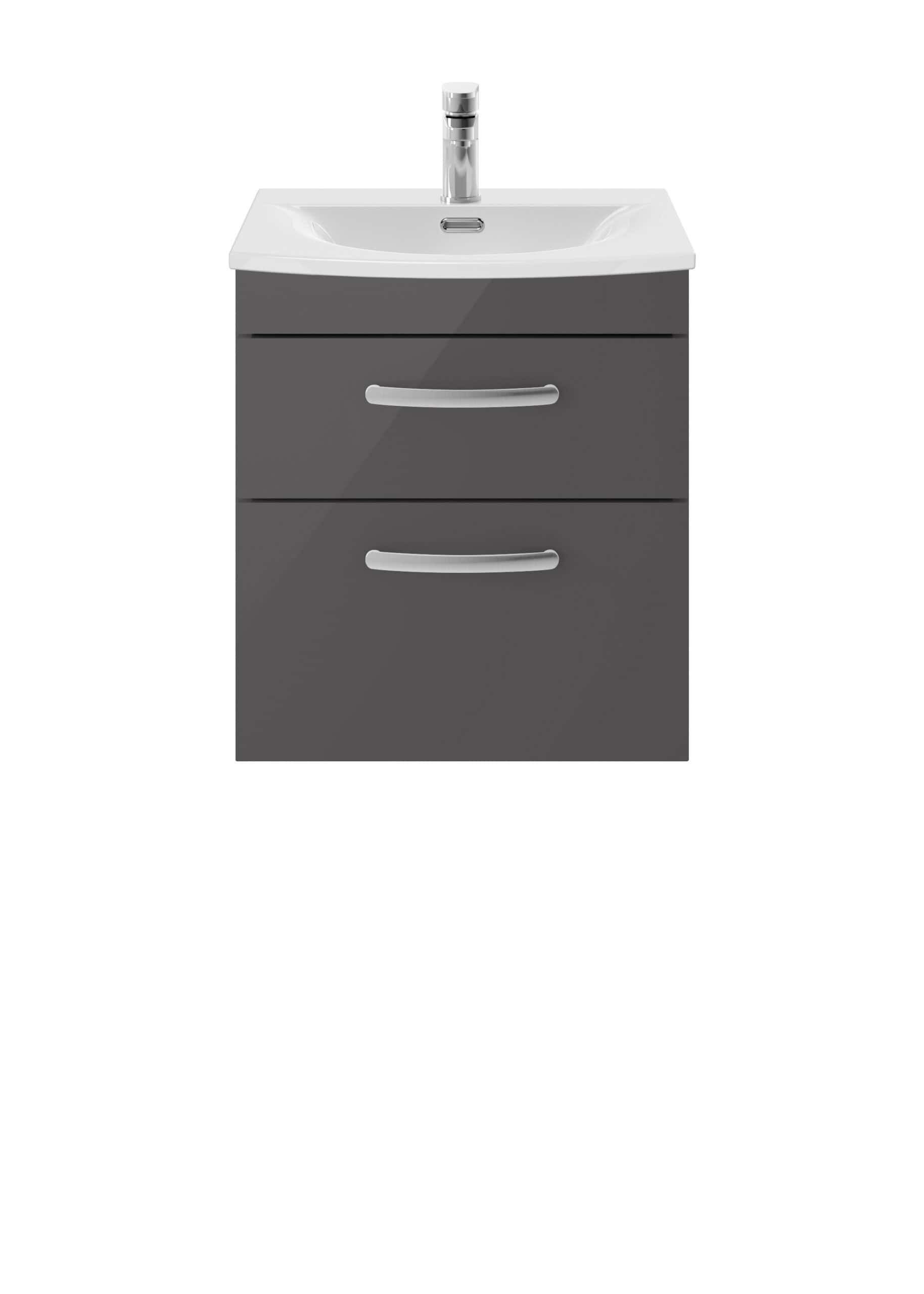 Modern grey bathroom vanity unit with integrated sink and chrome faucet for contemporary bathroom bathroom furniture storage solutions.