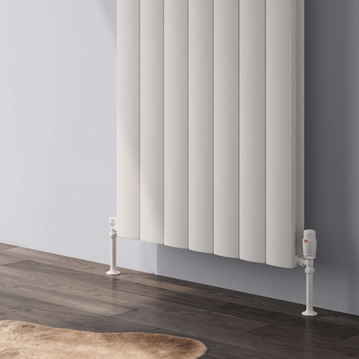 Reina Loco Vertical Double White Designer Radiator