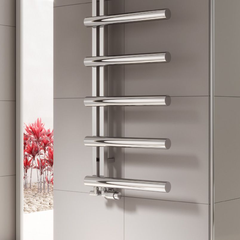 Reina Grosso Polished Stainless Steel Heated Towel Rail