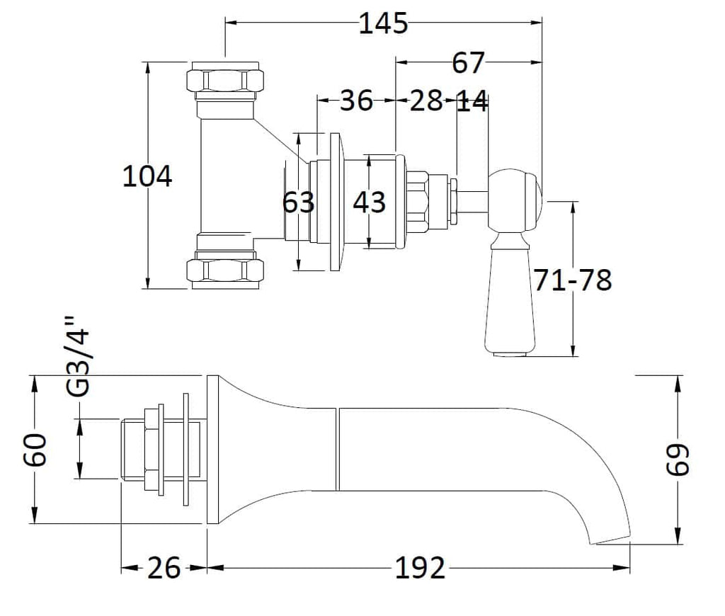 High-quality bathroom faucet installation diagram with detailed measurements, ideal for bathroom refurbishment and plumbing projects. Perfect for DIY enthusiasts and professional plumbers.