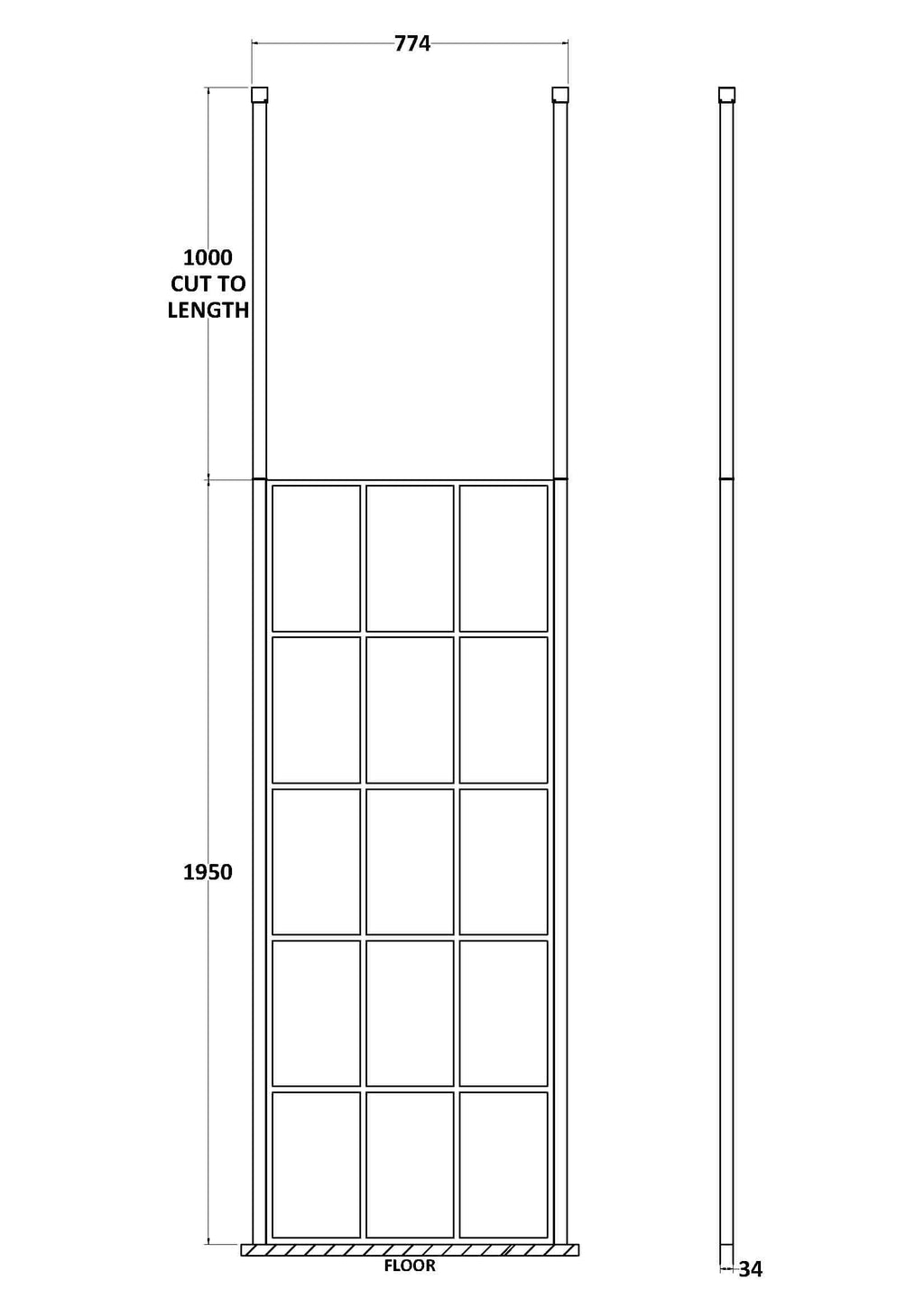 High-quality bath panel frame with adjustable lengths, ideal for customising bathroom furniture. Made from durable materials to enhance your Bubly Bathrooms upgrade.