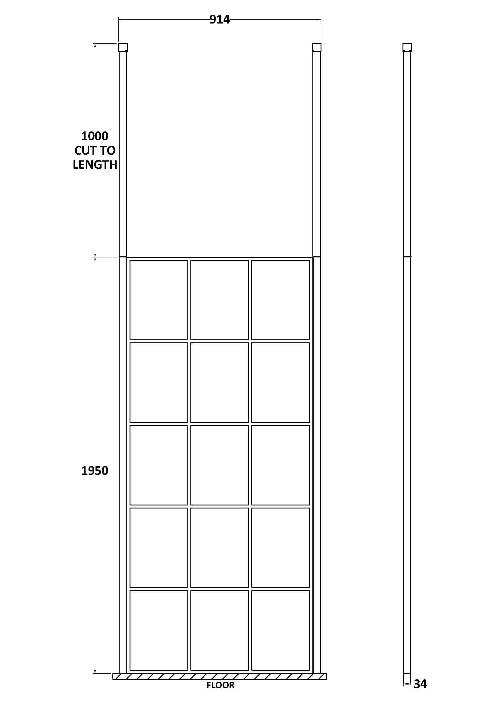 Wall-mounted bathroom storage cabinet with glass doors and adjustable height, ideal for modern bathroom organisation and design.