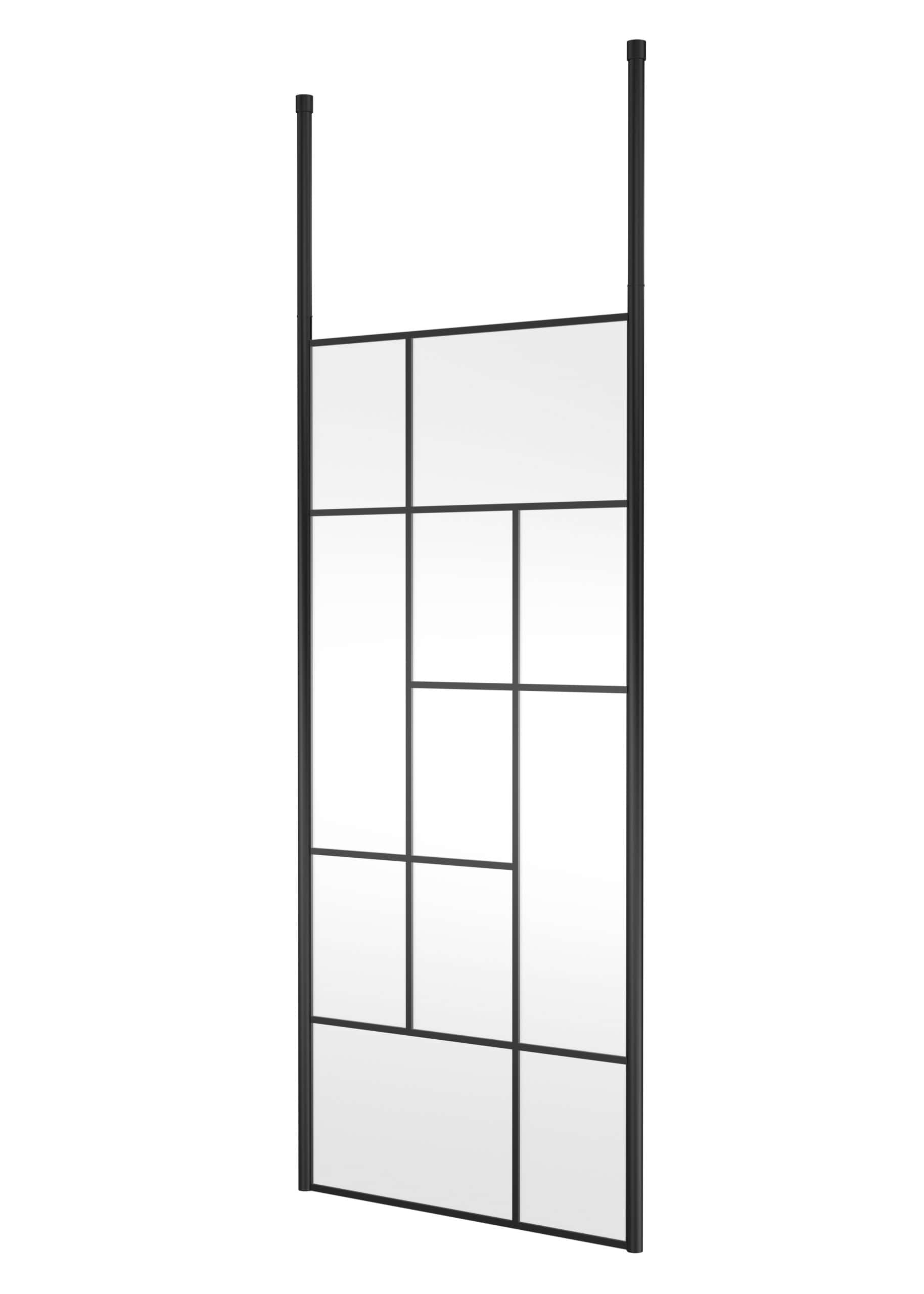 Stunning black-framed bathroom mirror with multiple panels, ideal for modern bathrooms and interior decor. Durable, sleek, and stylish, perfect for enhancing space and light in your bathroom renovation.