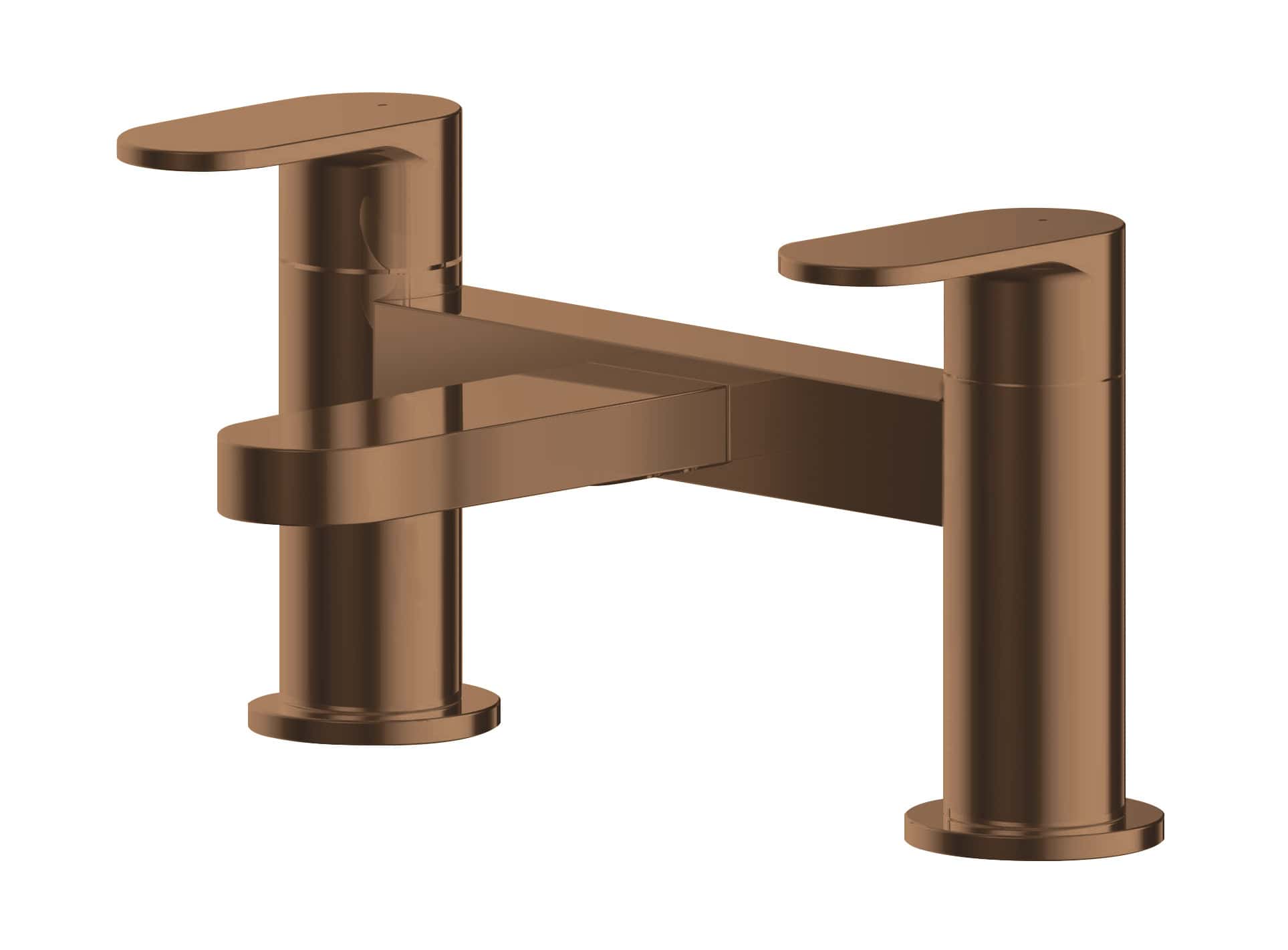 Polished bronze bathroom tap with modern design, ideal for stylish bathrooms and sinks, providing durability and contemporary appeal.