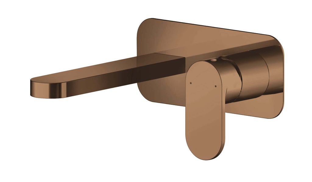 Sleek bronze bathroom mixer tap with modern design and smooth finish perfect for contemporary bathrooms.
