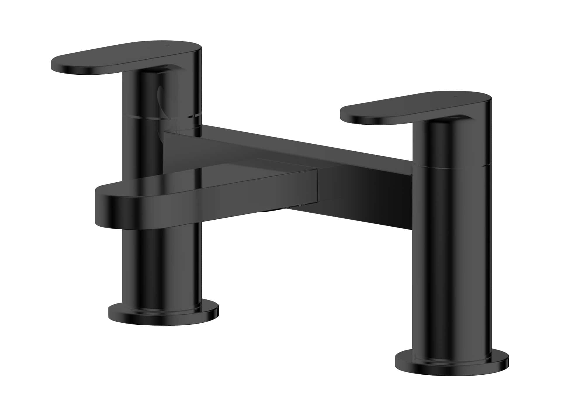 Modern black bathroom bathtub tap, stylish and sleek design for luxurious bath renovation. Perfect for contemporary bathroom upgrades and premium fixture installations.