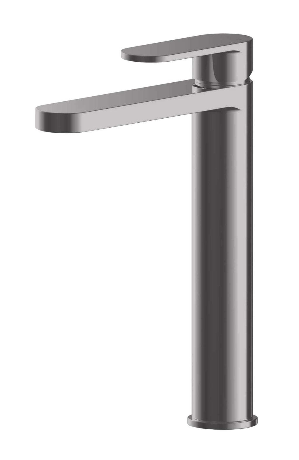 Polished stainless steel bathroom tap with modern sleek design, ideal for contemporary bathroom sinks. Durable and stylish fixture from Bubly Bathrooms.