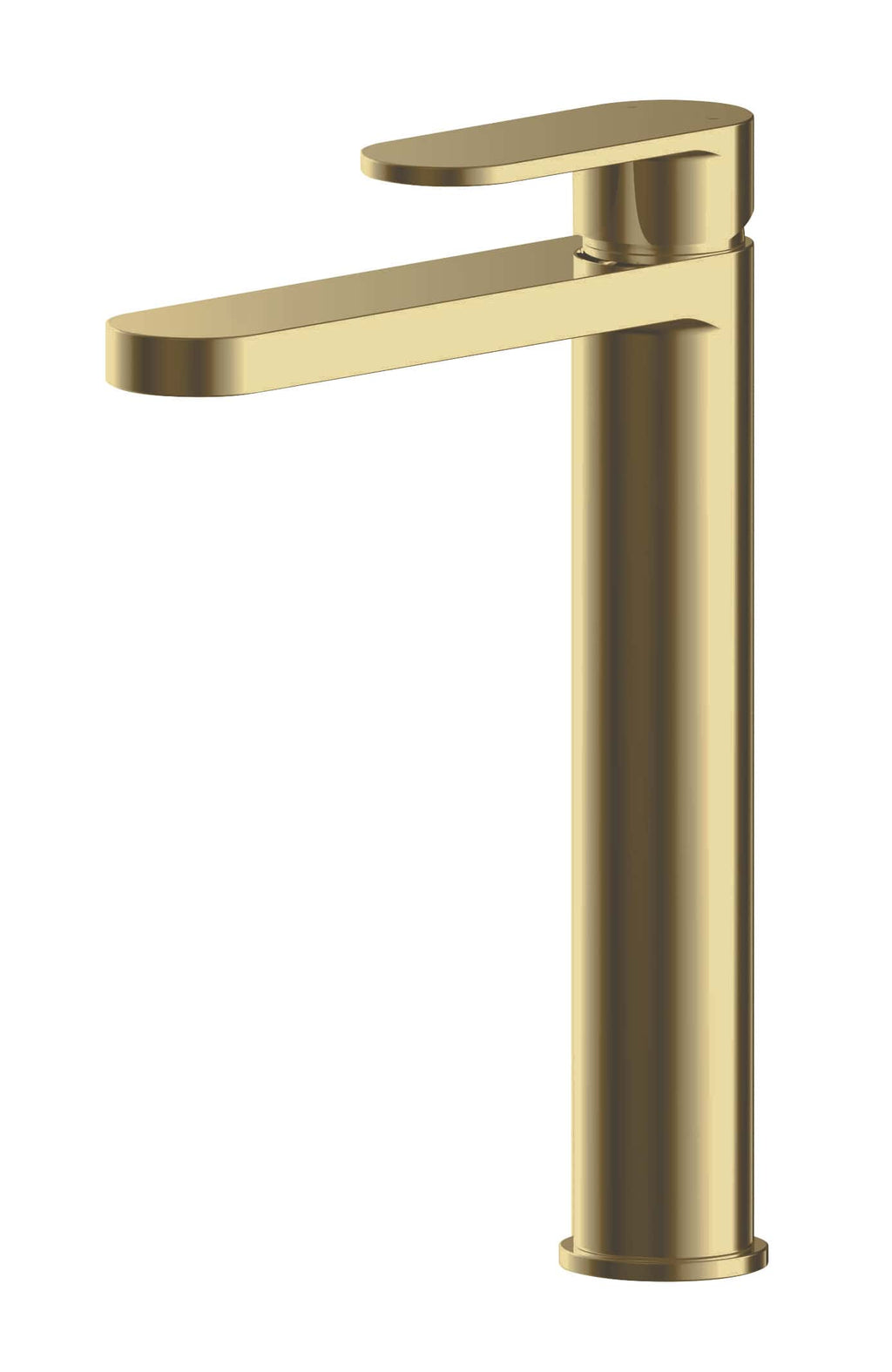 Brass bathroom tap with modern sleek design, ideal for contemporary bathroom fixtures and fittings.