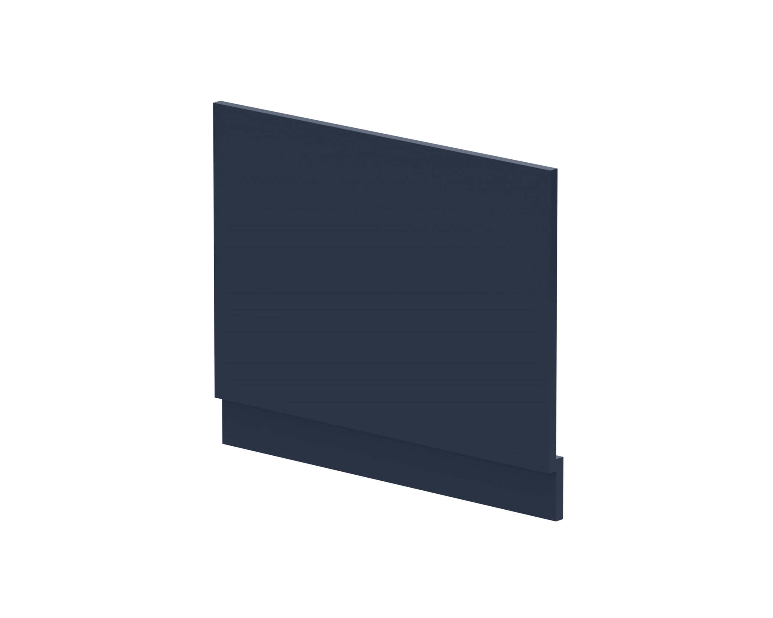 Sleek navy blue bathroom cabinet with a modern minimalist design for stylish bathroom storage solutions.