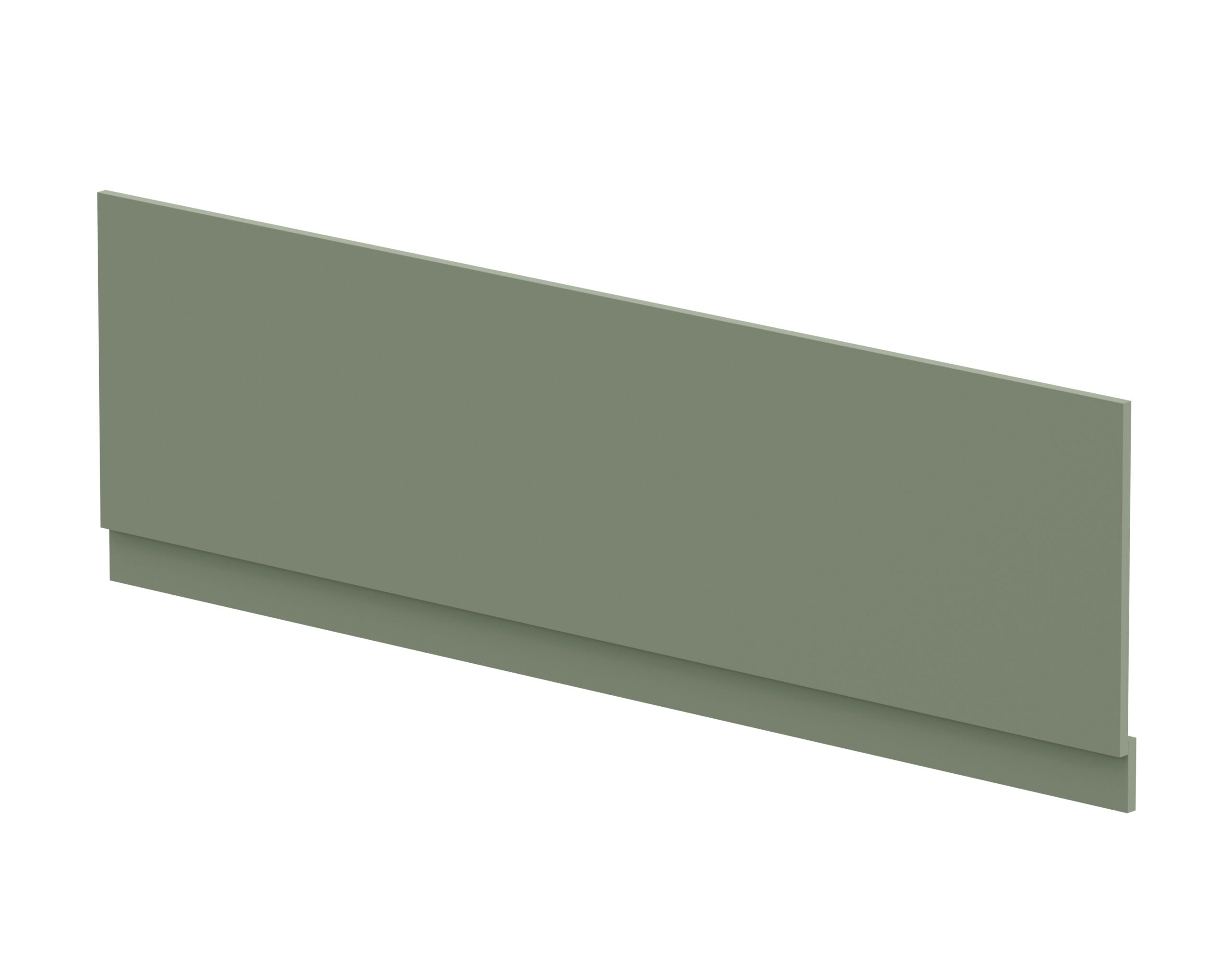 Modern bathroom panel in muted sage green for stylish wet room or shower enclosure design.