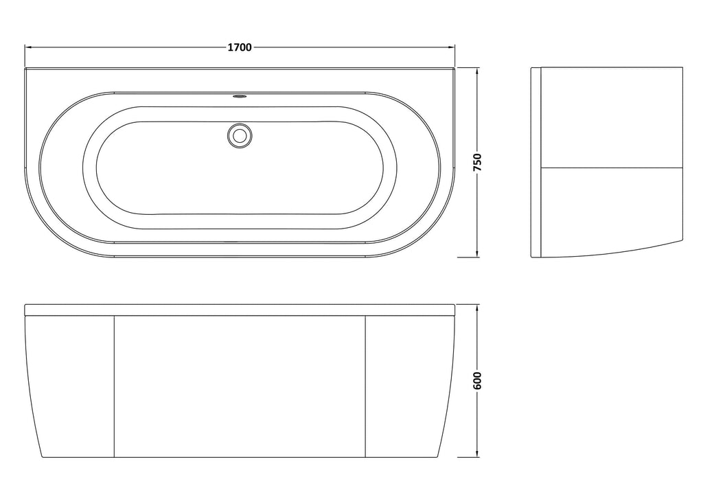 Luxurious freestanding bathtub from Bubly Bathrooms with contemporary design, perfect for modern bathrooms. Features sleek curves and spacious interior for a relaxing bathing experience.