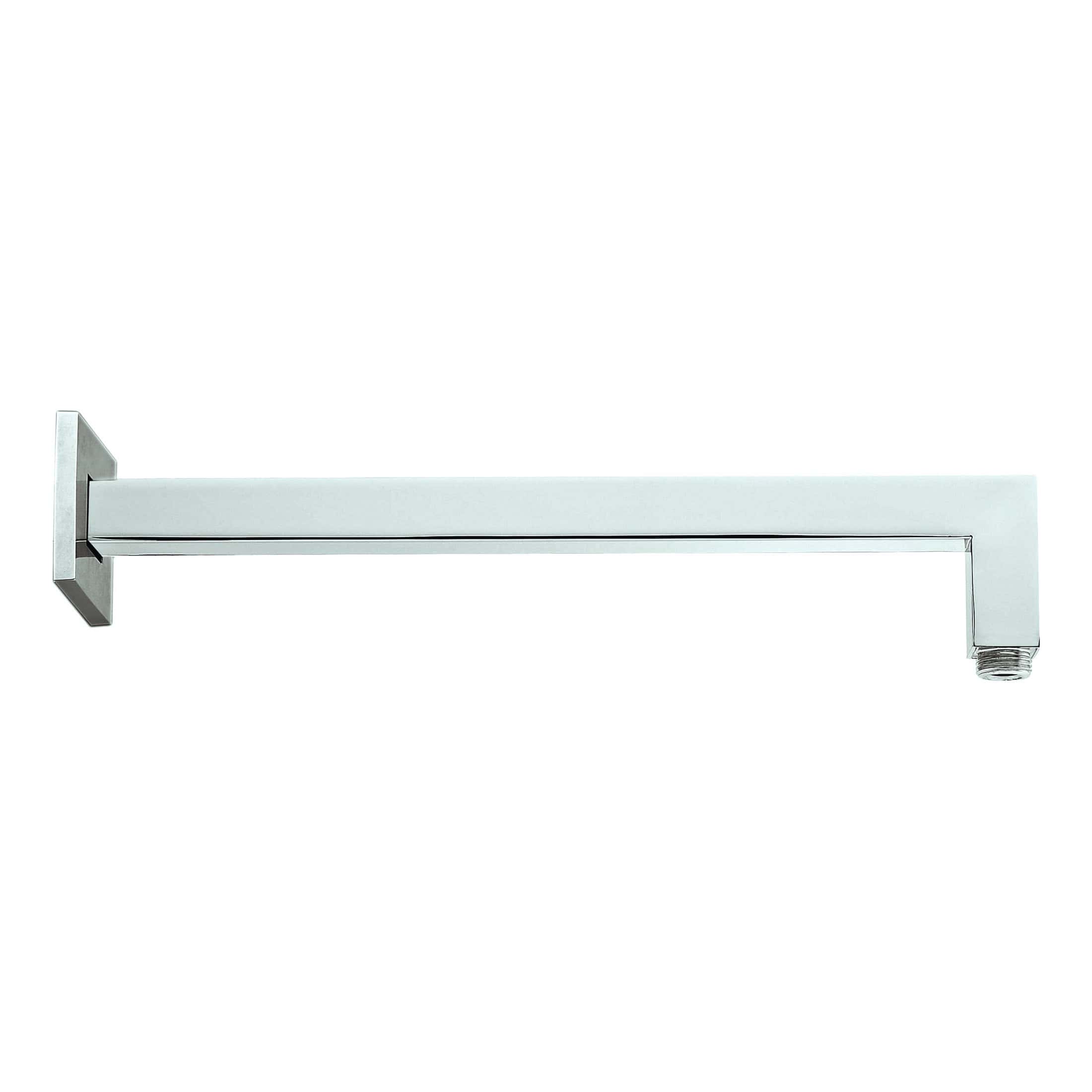 Modern chrome bathroom shower arm with sleek design for stylish bathroom updates.