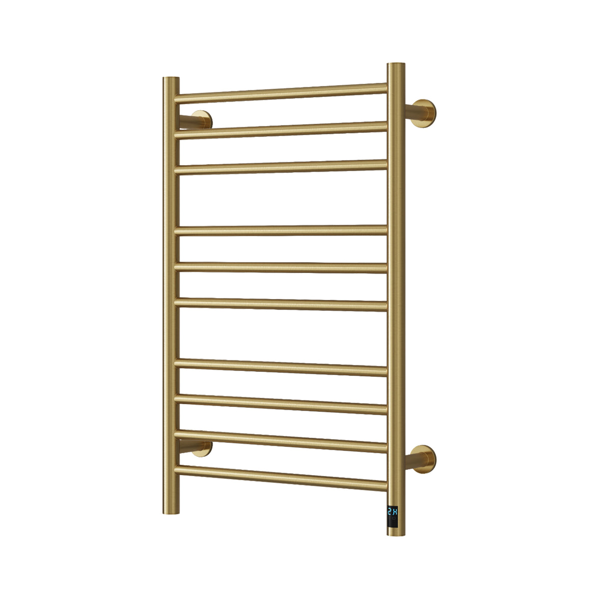 Reina Arnage Brushed Brass Electric Heated Towel Rail 800mm X 500mm