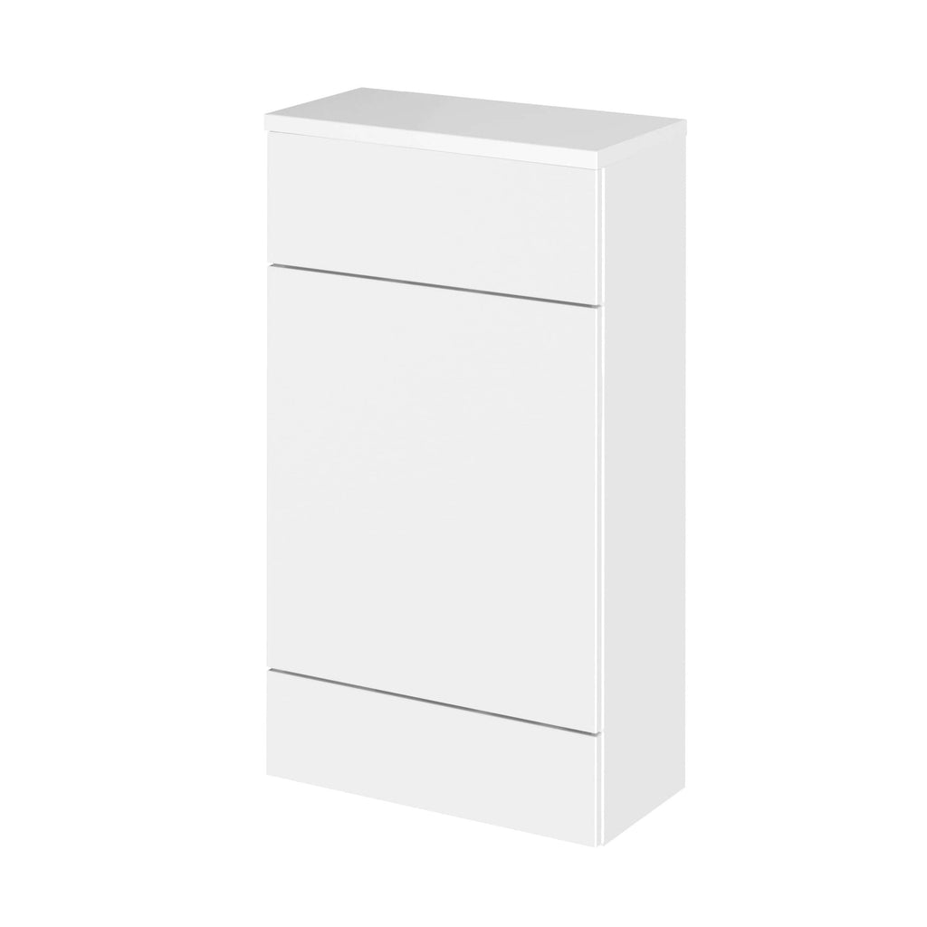 White bathroom storage cabinet with two drawers, modern and minimalist design for contemporary bathroom décor, ideal for organising toiletries and accessories.