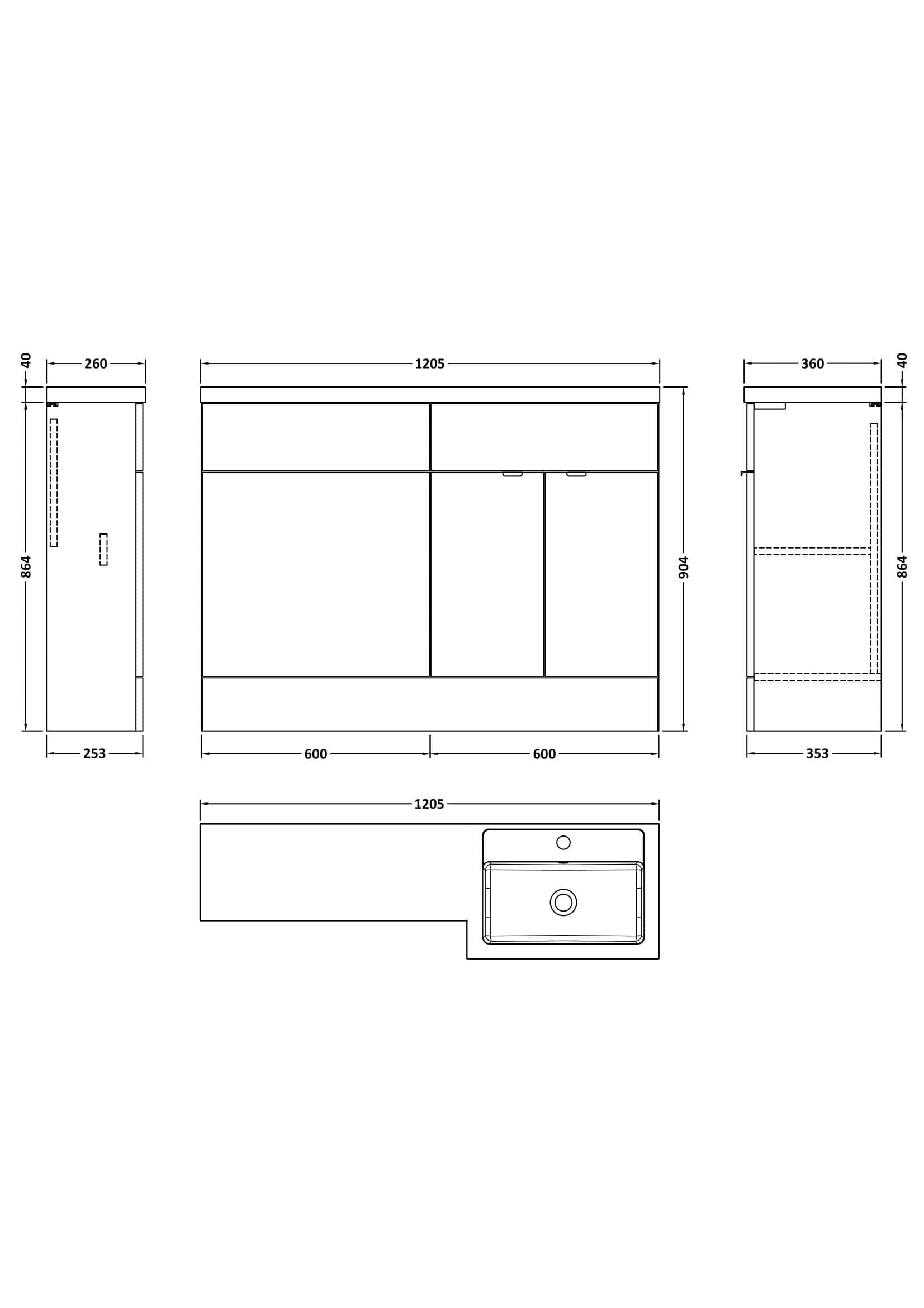 Spacious modern bathroom vanity with sink, drawers, and storage cabinets, designed for elegant Bubly Bathrooms installations.