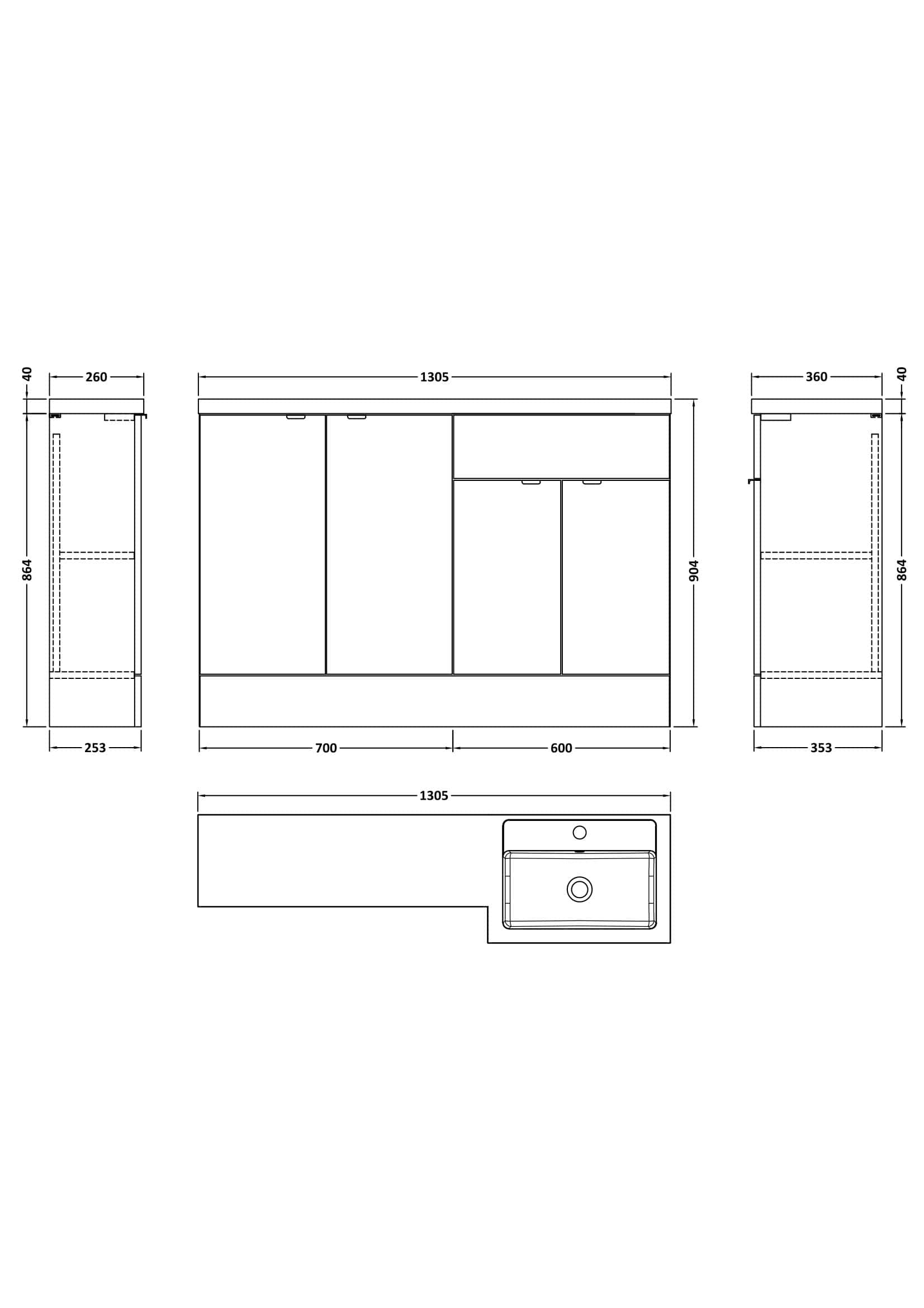 Modern bathroom vanity cabinet with integrated sink, featured in Bubly Bathrooms collection, showcasing sleek design, ample storage, and high-quality materials for stylish bathroom storage solutions.