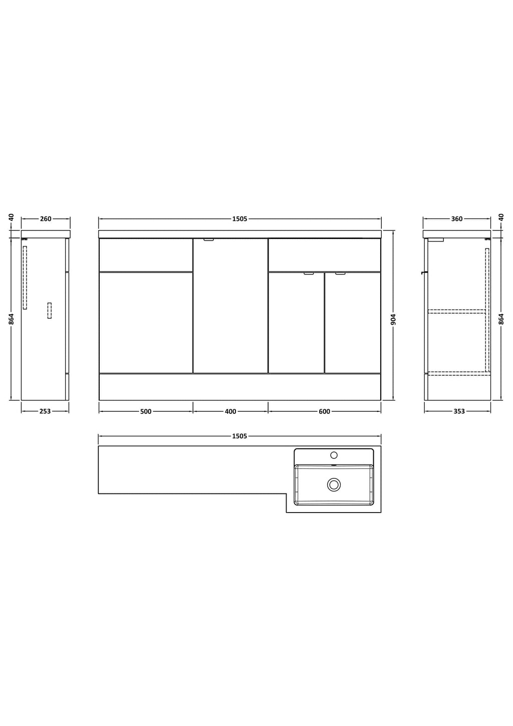 Elegant bathroom vanity unit with integrated sink, modern storage solutions, and sleek design for contemporary Bubly Bathrooms. Perfect for stylish and functional bathroom refreshes.