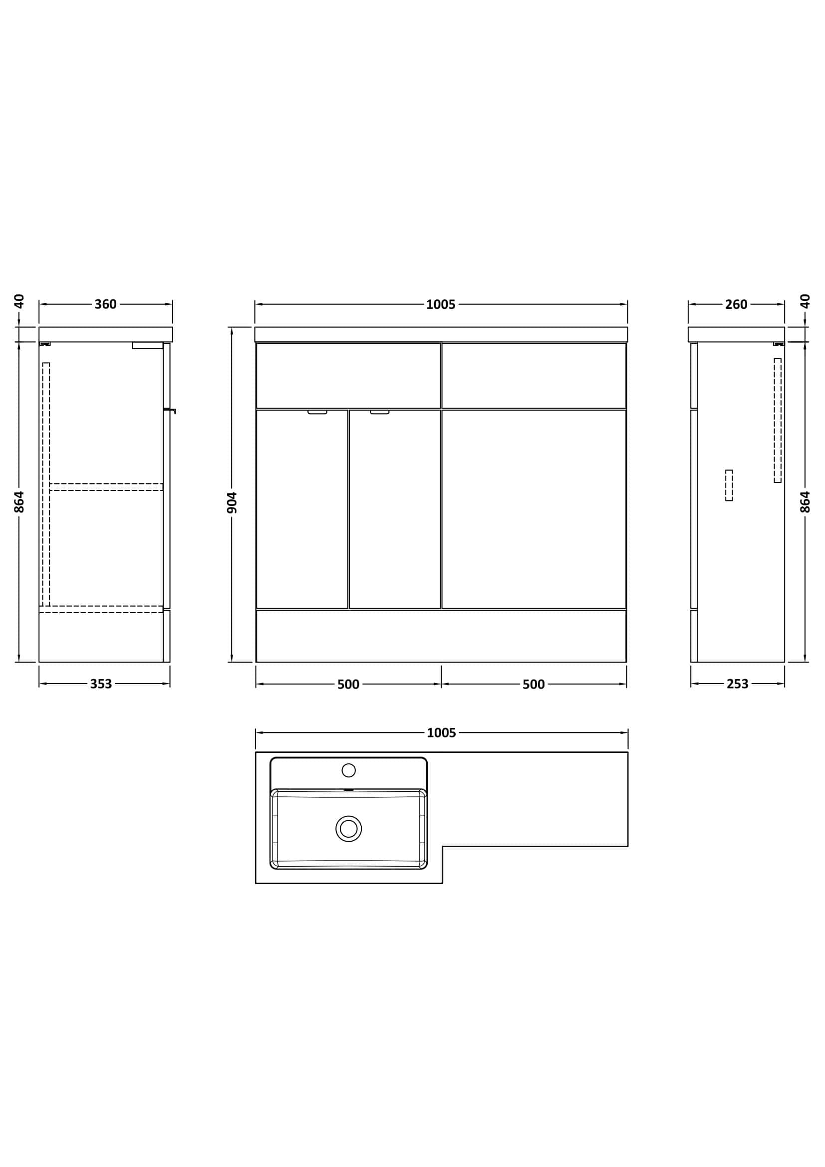 Sleek modern bathroom vanity unit with double cabinet drawers, high-quality finish, and integrated sink - perfect for stylish Bubly bathrooms.
