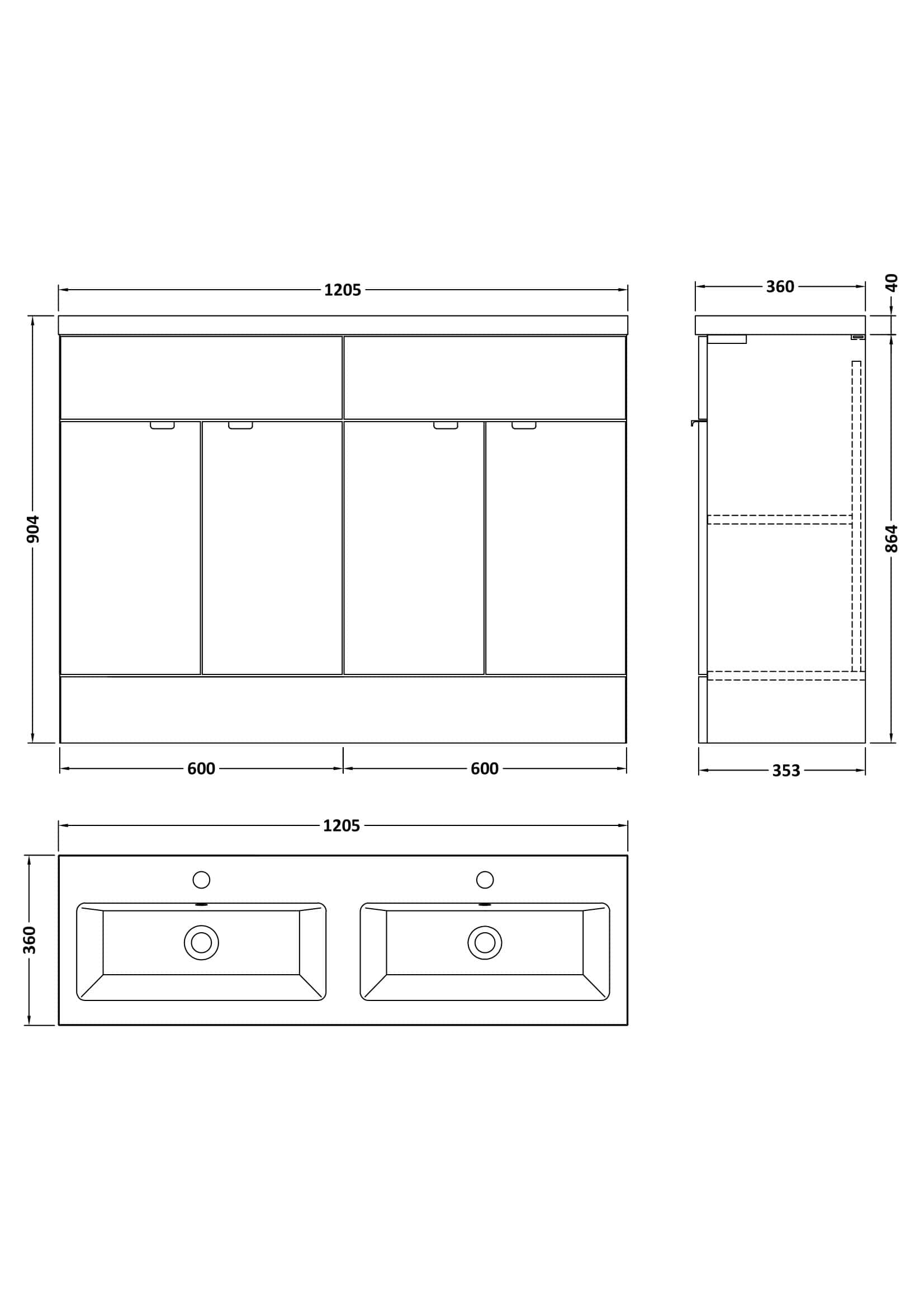 Bright modern double sink bathroom vanity unit with ample storage, sleek design, ideal for contemporary Bubly bathrooms, offering functionality and style in UK home bathroom renovations.