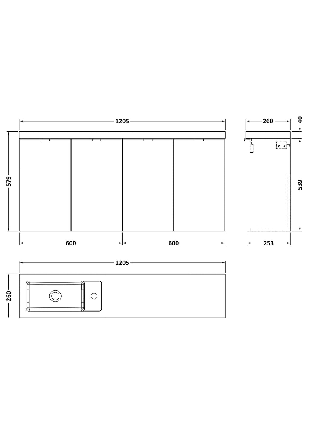 Modern bathroom vanity unit with integrated sink, sleek design, and ample storage space for stylish Bubly Bathrooms. Perfect for contemporary bathroom remodels.