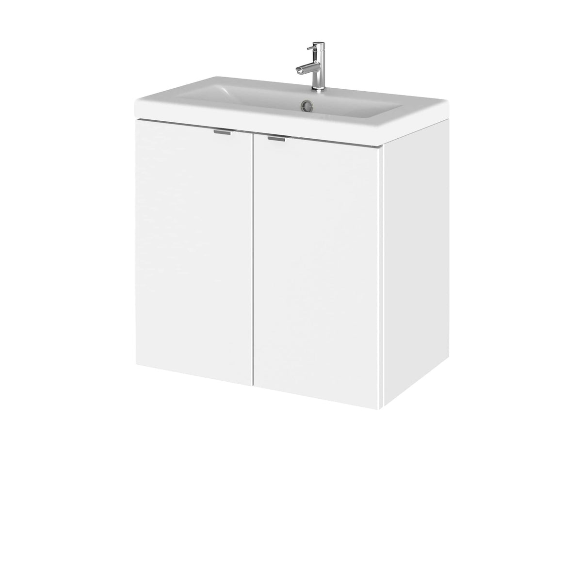 Hudson Reed Fusion 2 Door Wall Hung Vanity Unit With Ceramic Basin - 1 TH