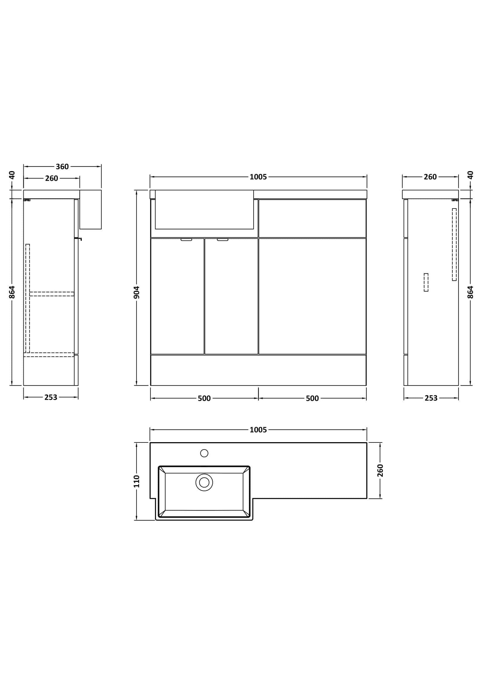 Sleek modern bathroom vanity unit with integrated sink, clean lines, and ample storage space, perfect for contemporary bathroom designs and optimal organisation.