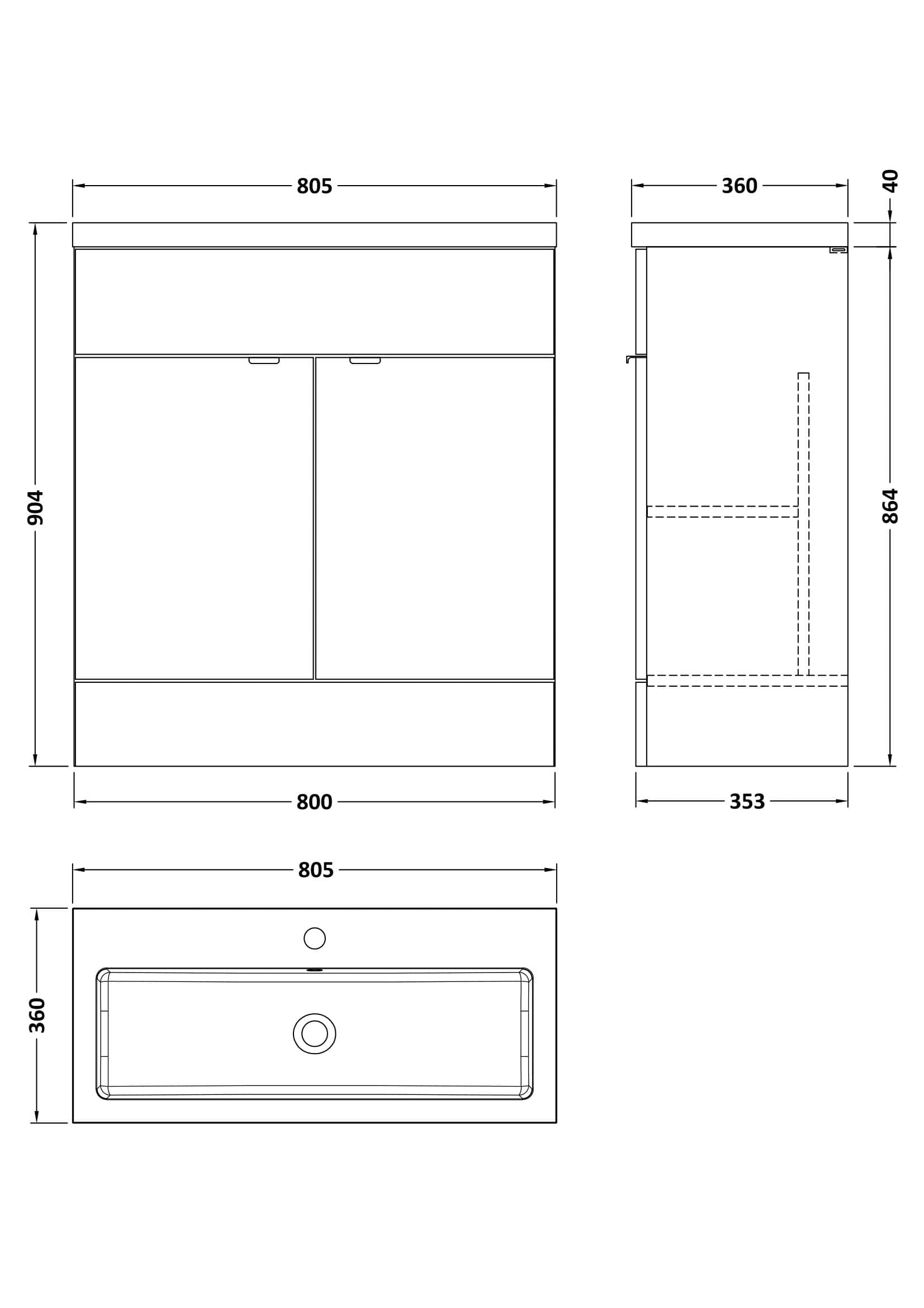 Bright white bathroom vanity unit with integrated sink, sleek storage drawers, modern Chrome handles, and durable materials for stylish bathroom organisation.