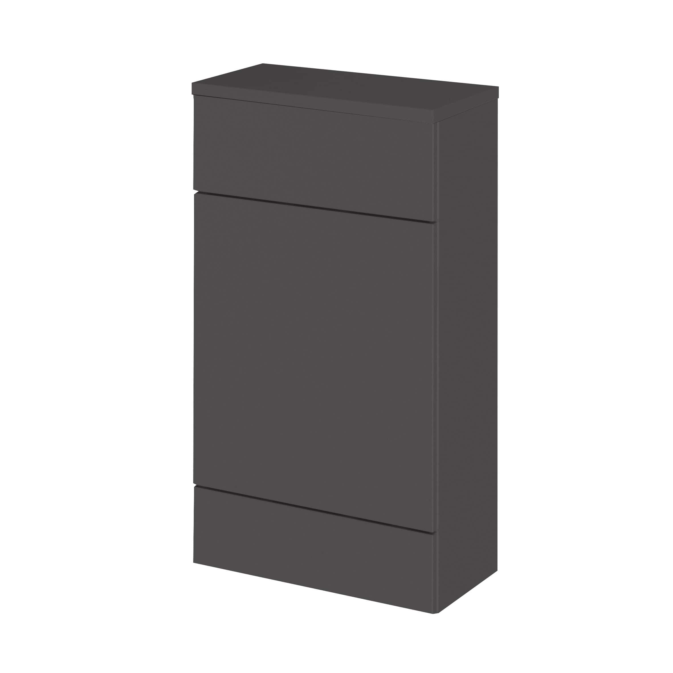 Sleek dark grey bathroom storage cabinet with multiple drawers, ideal for modern bathrooms and organisation. Durable and stylish design for contemporary bathroom decor.