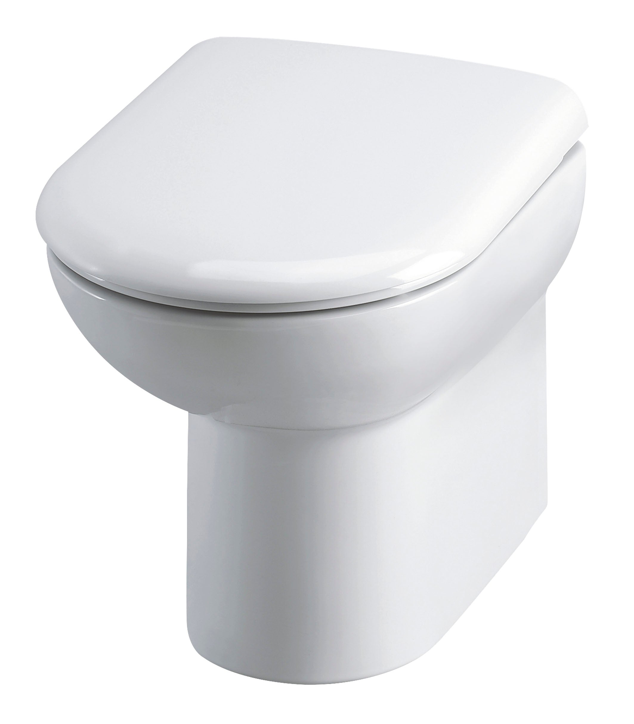 Elegant white ceramic close-coupled toilet designed for modern bathrooms, featuring a sleek, compact shape, easy-to-clean finish, and a comfortable seat for optimal bathroom hygiene and style.