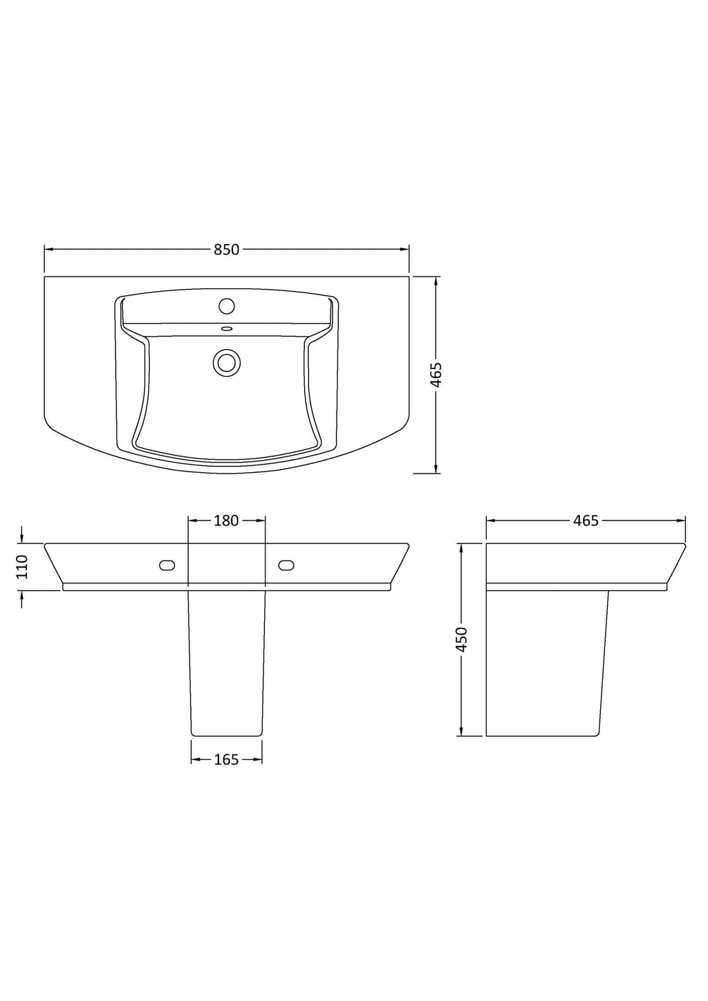 Sleek modern bathroom sink with precise measurements, ideal for contemporary bathroom designs. Features clean lines, durable materials, and optimal dimensions for stylish and functional bathroom aesthetics.